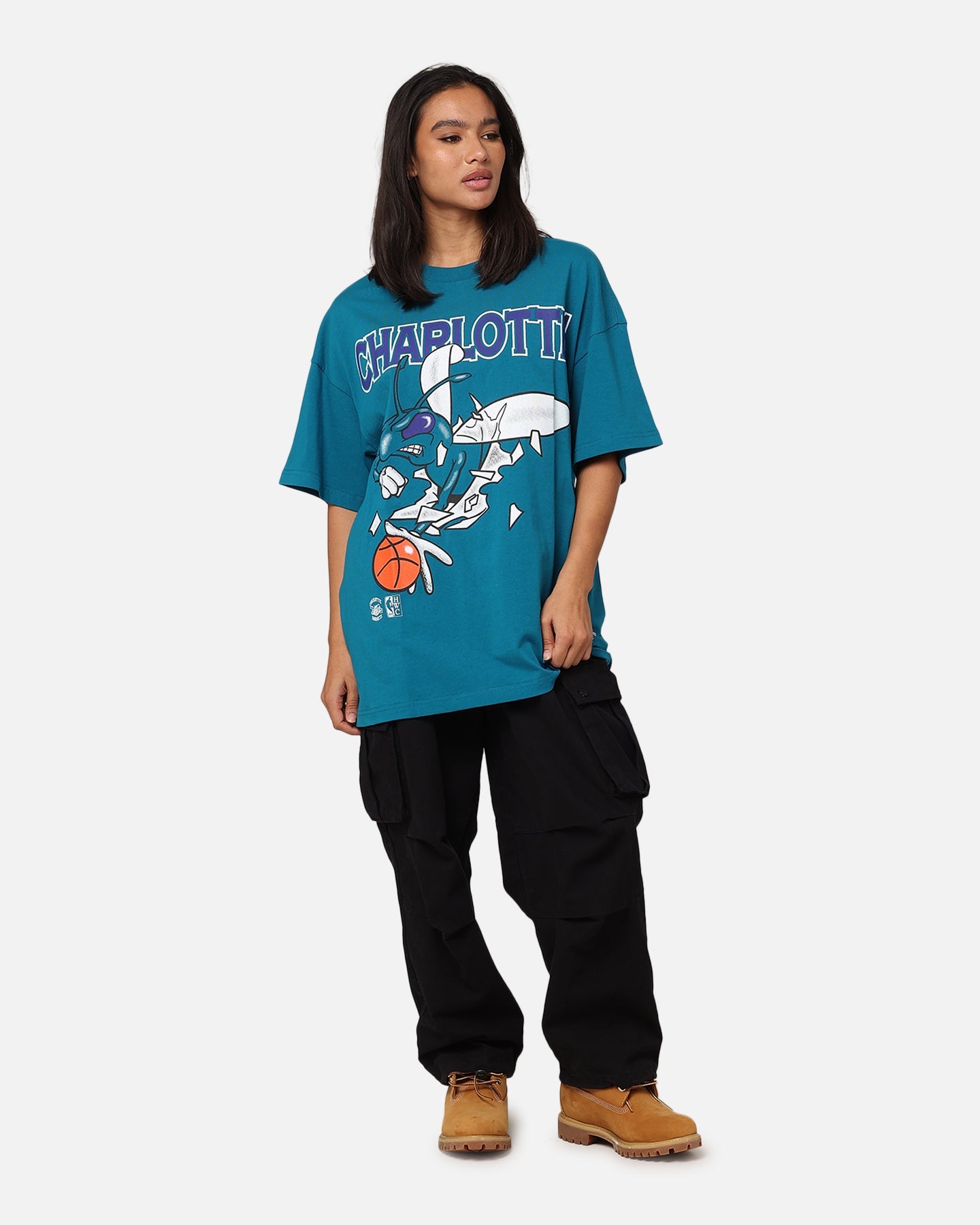 Mitchell & Ness Charlotte Hornets Break Free T-Shirt Hornets Teal Style001
