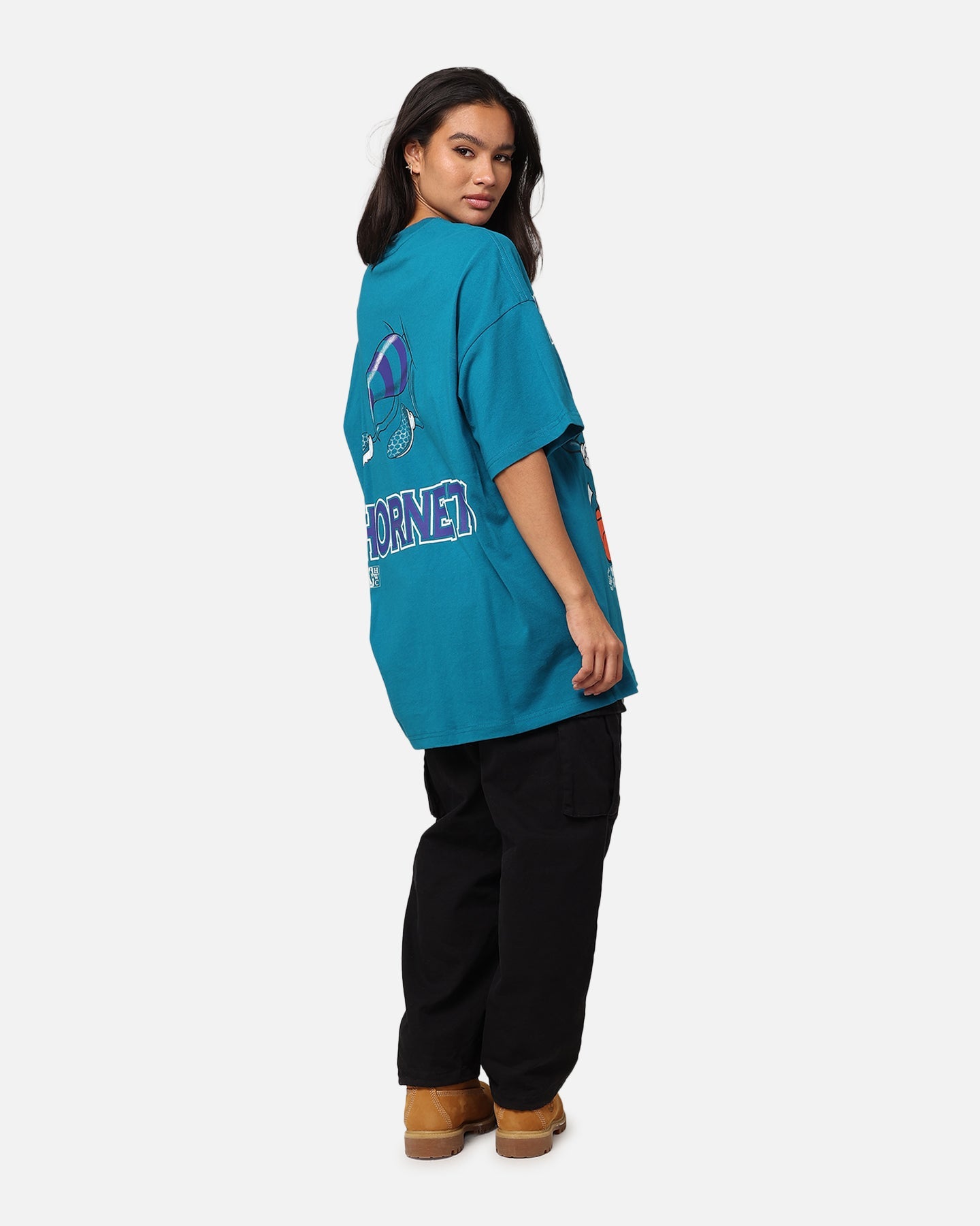 Mitchell & Ness Charlotte Hornets Break Free T-Shirt Hornets Teal Style001