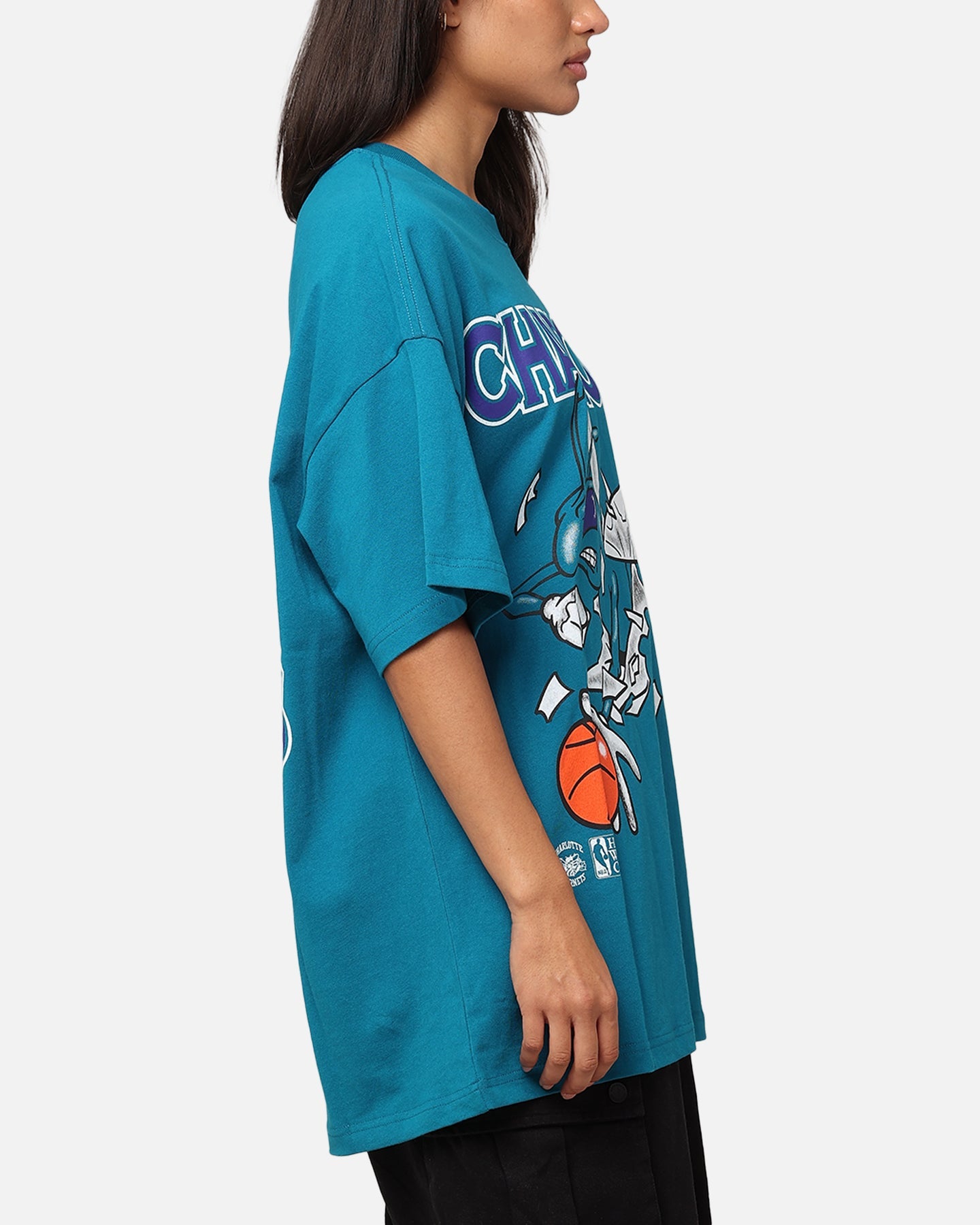 Mitchell & Ness Charlotte Hornets Break Free T-Shirt Hornets Teal Style001