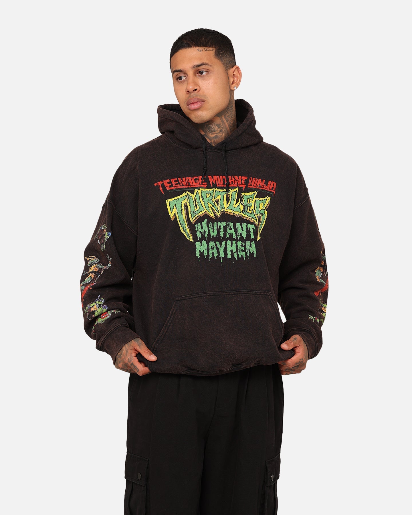 Goat Crew X Teenage Mutant Ninja Turtles Mutant Mayhem Vintage Hoodie Black Style001
