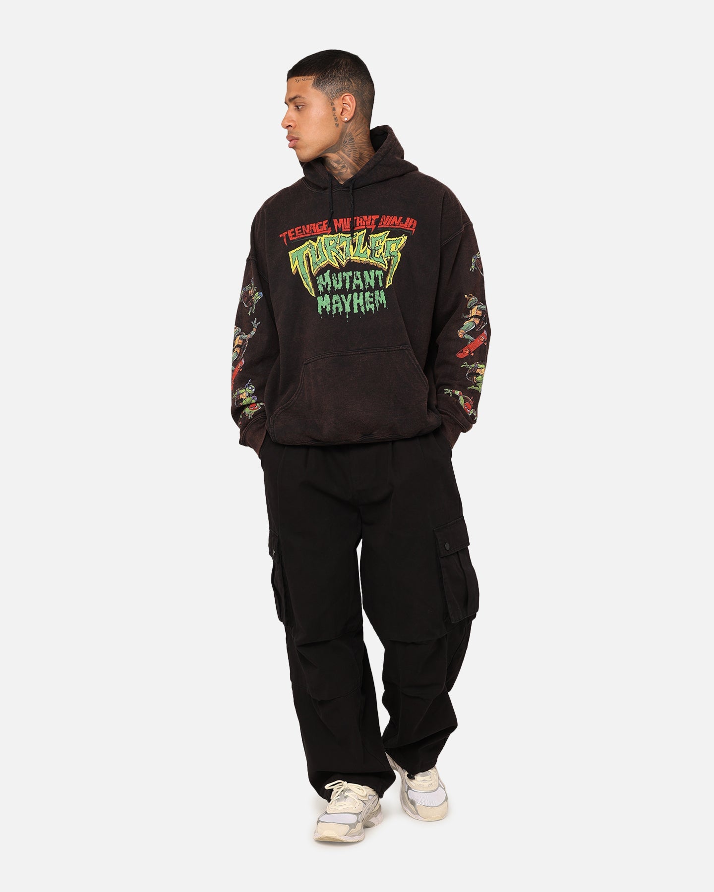 Goat Crew X Teenage Mutant Ninja Turtles Mutant Mayhem Vintage Hoodie Black Style001