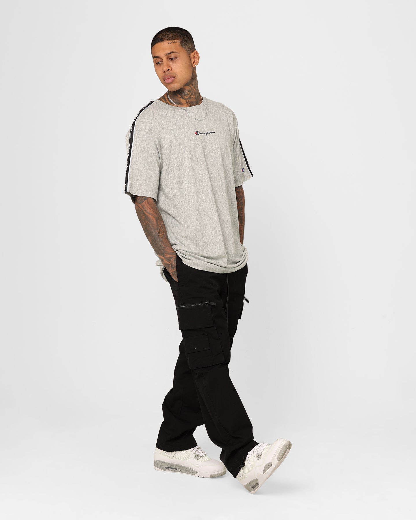 Champion Rochester Tape T-Shirt Oxford Heather