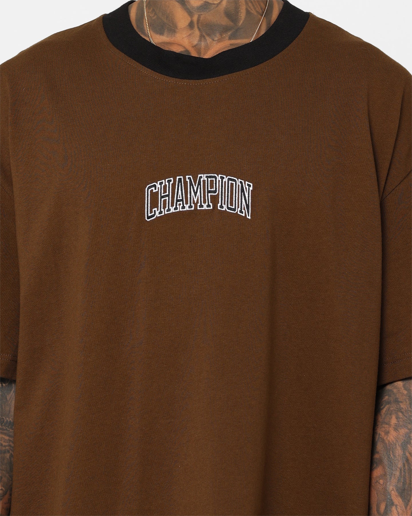Champion Heritage Contrast Script T-Shirt Dance Monkey