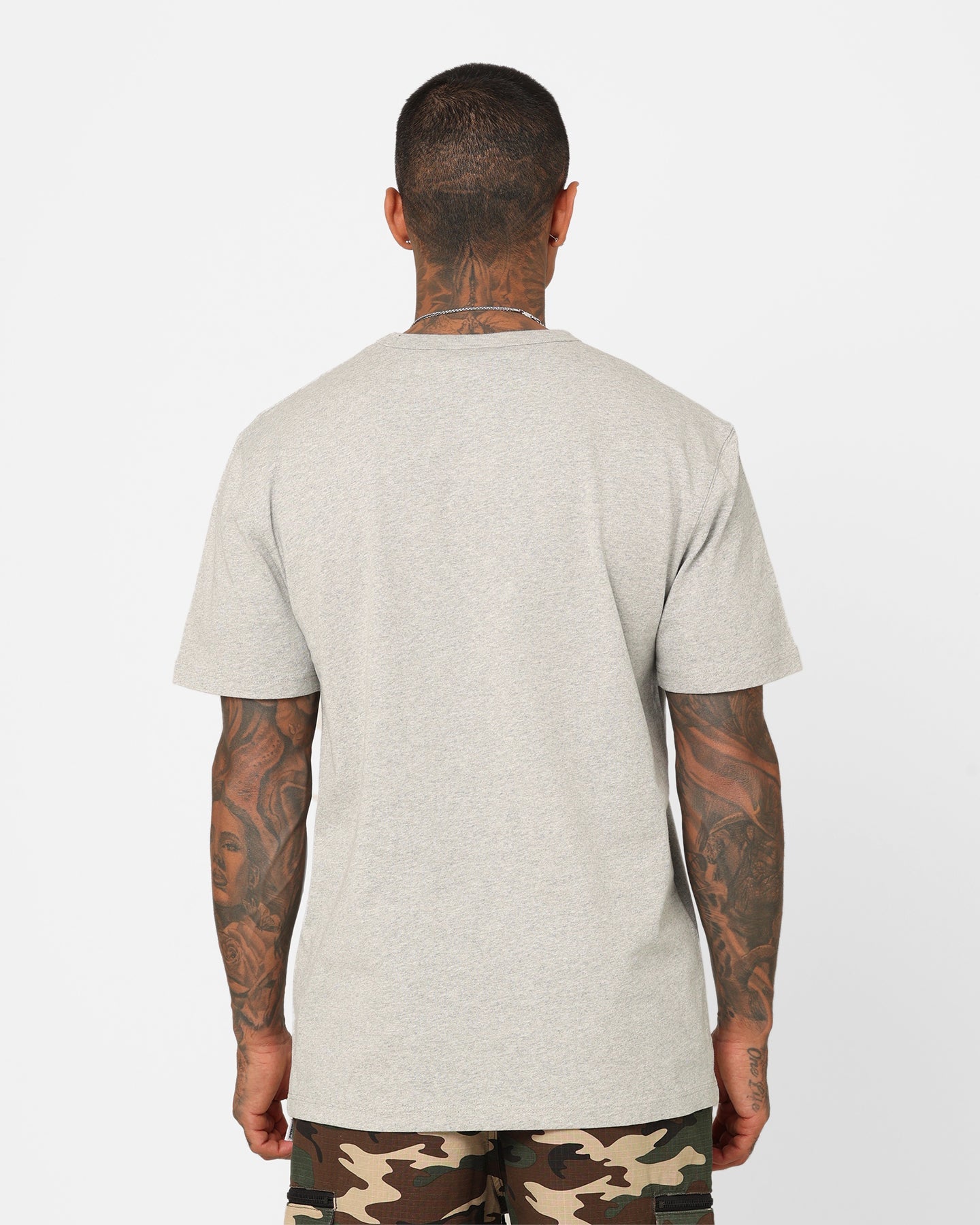 Champion Heritage Small C T-Shirt Oxford Heather