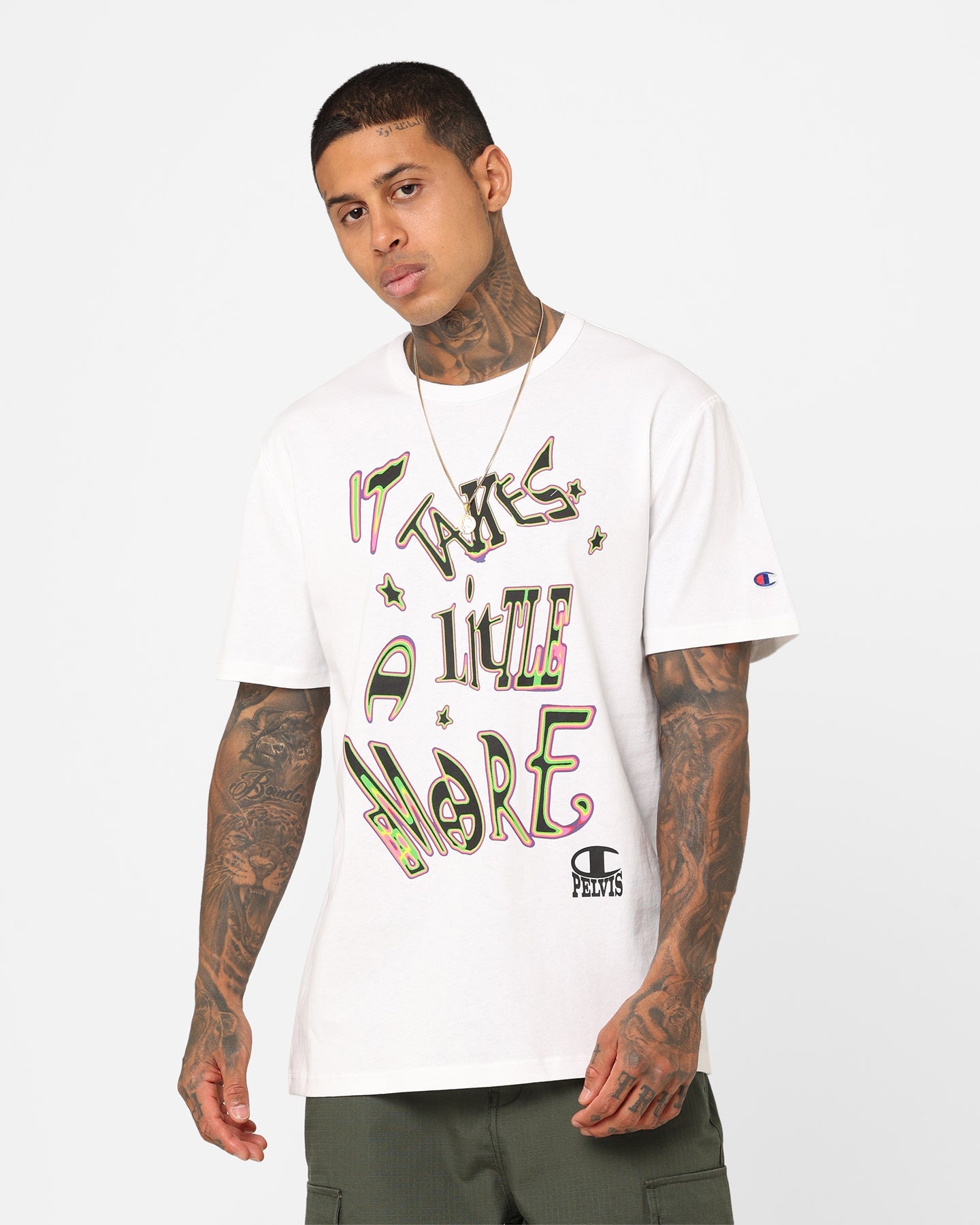 Champion X Pelvis Script T-Shirt White