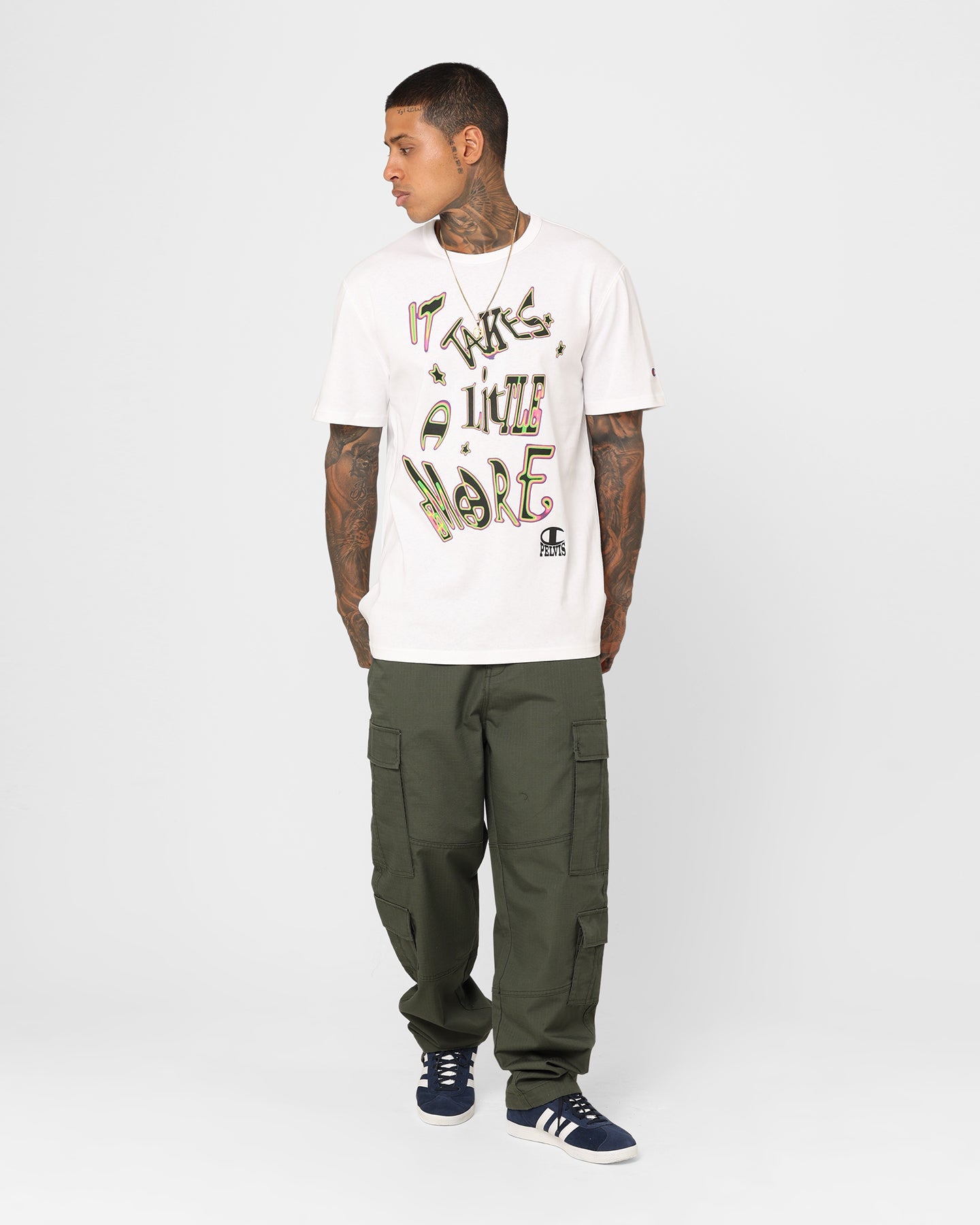 Champion X Pelvis Script T-Shirt White