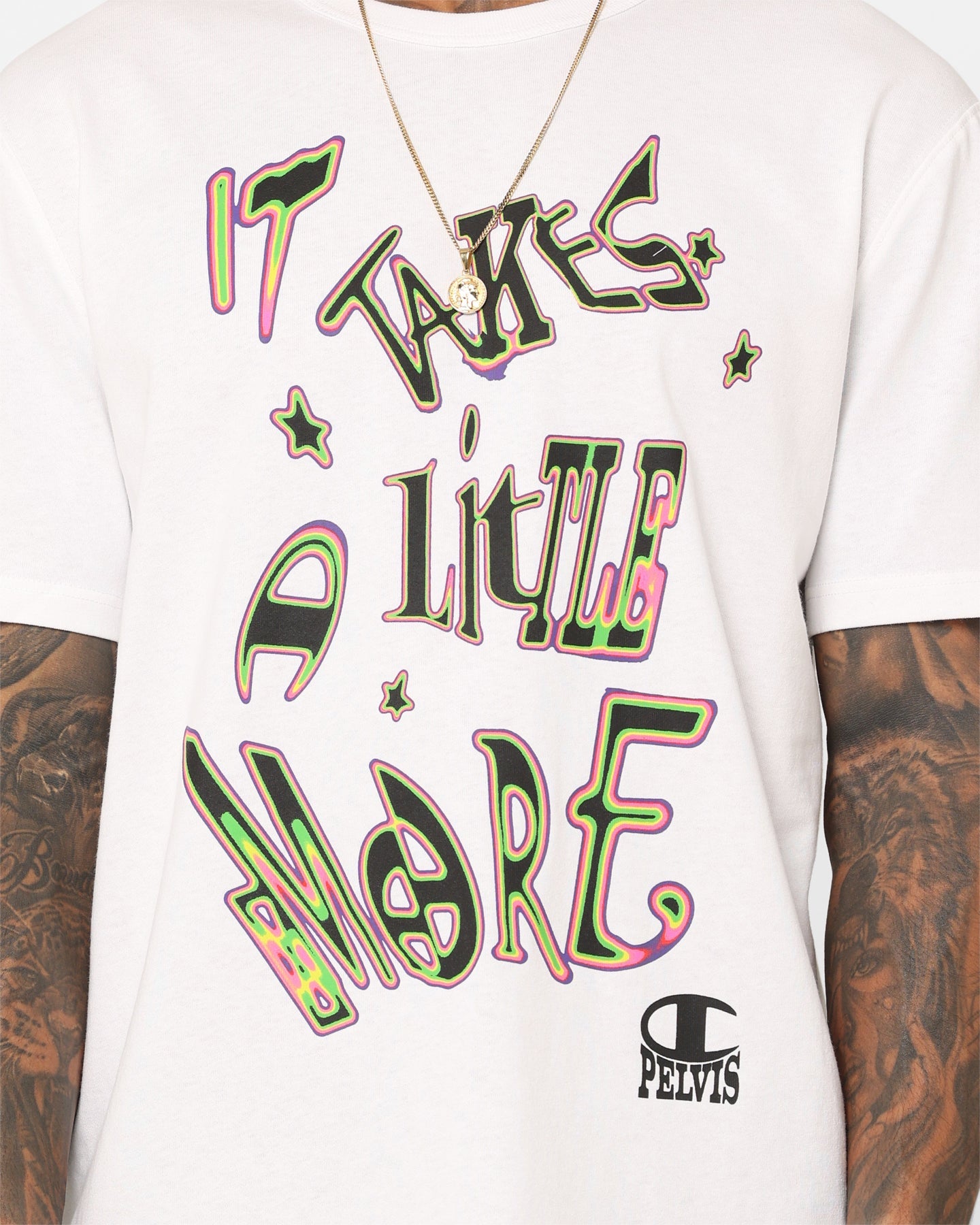 Champion X Pelvis Script T-Shirt White