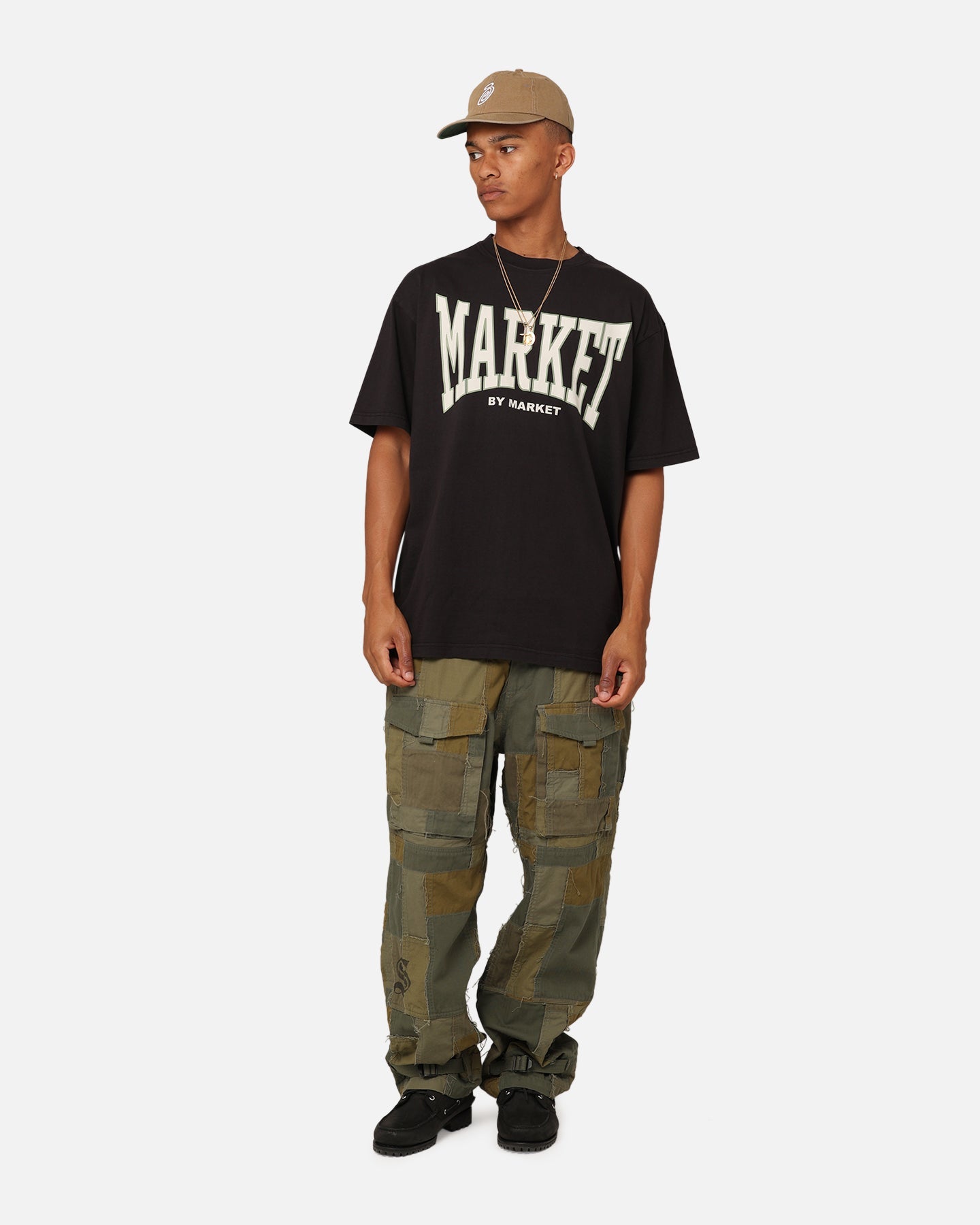 Market Persistent Logo T-Shirt Washed Black