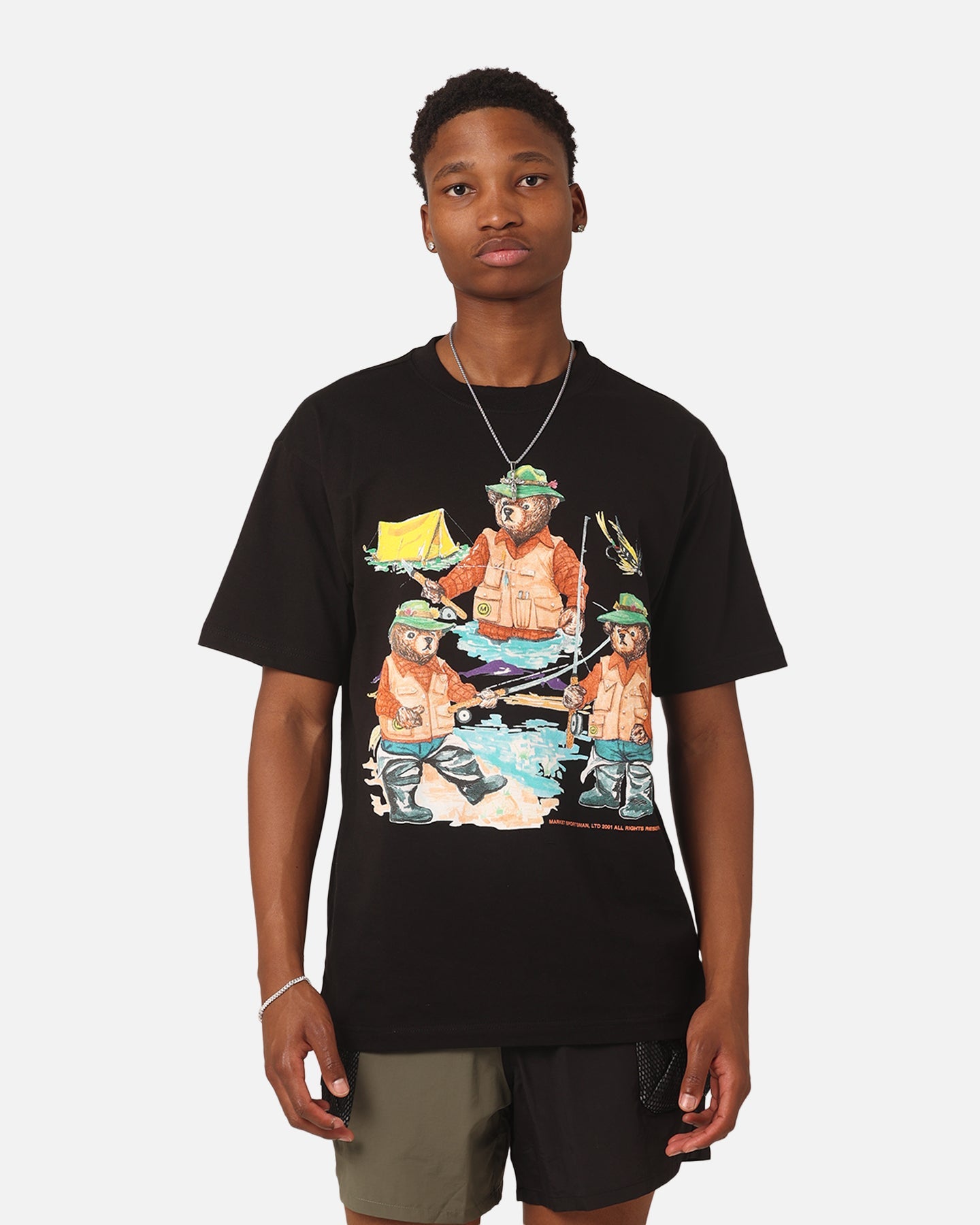 Market Sportsman Bear T-Shirt Black
