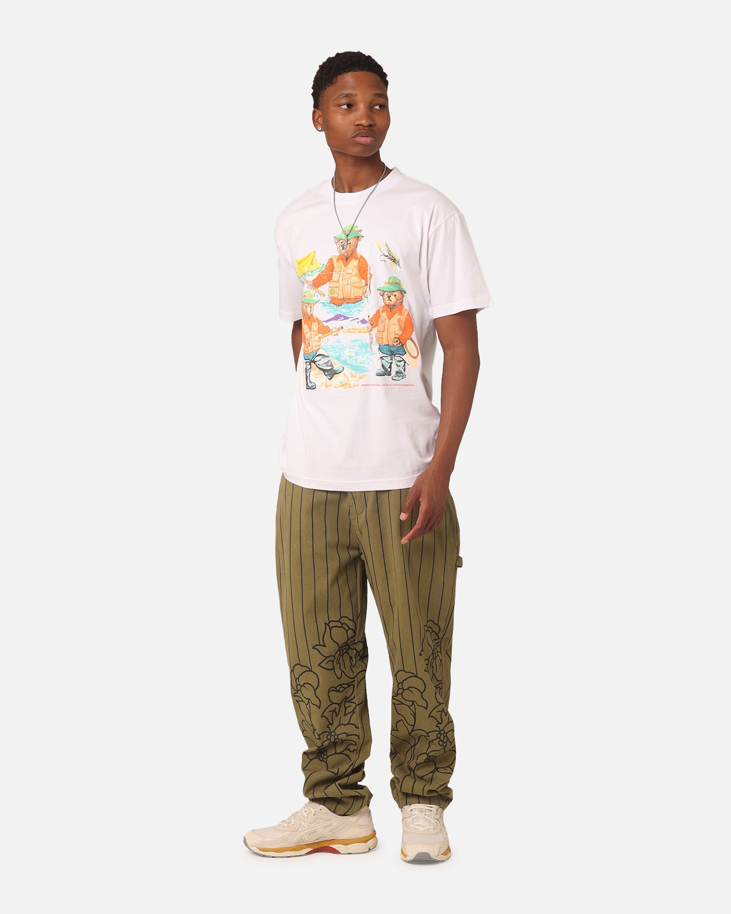 Market Sportsman Bear T-Shirt White