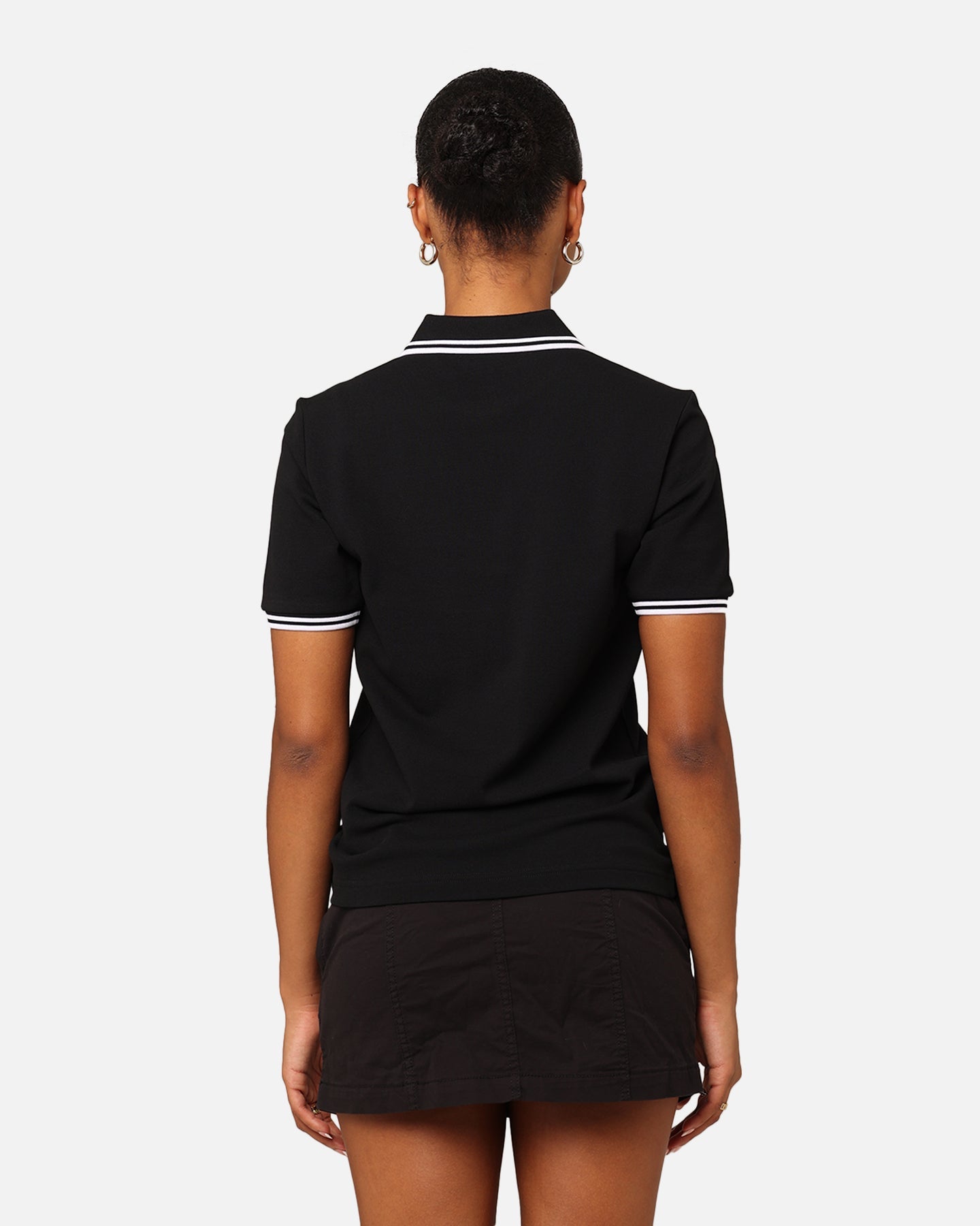 Fred Perry Women's The Twin Tipped Polo Shirt Black/White
