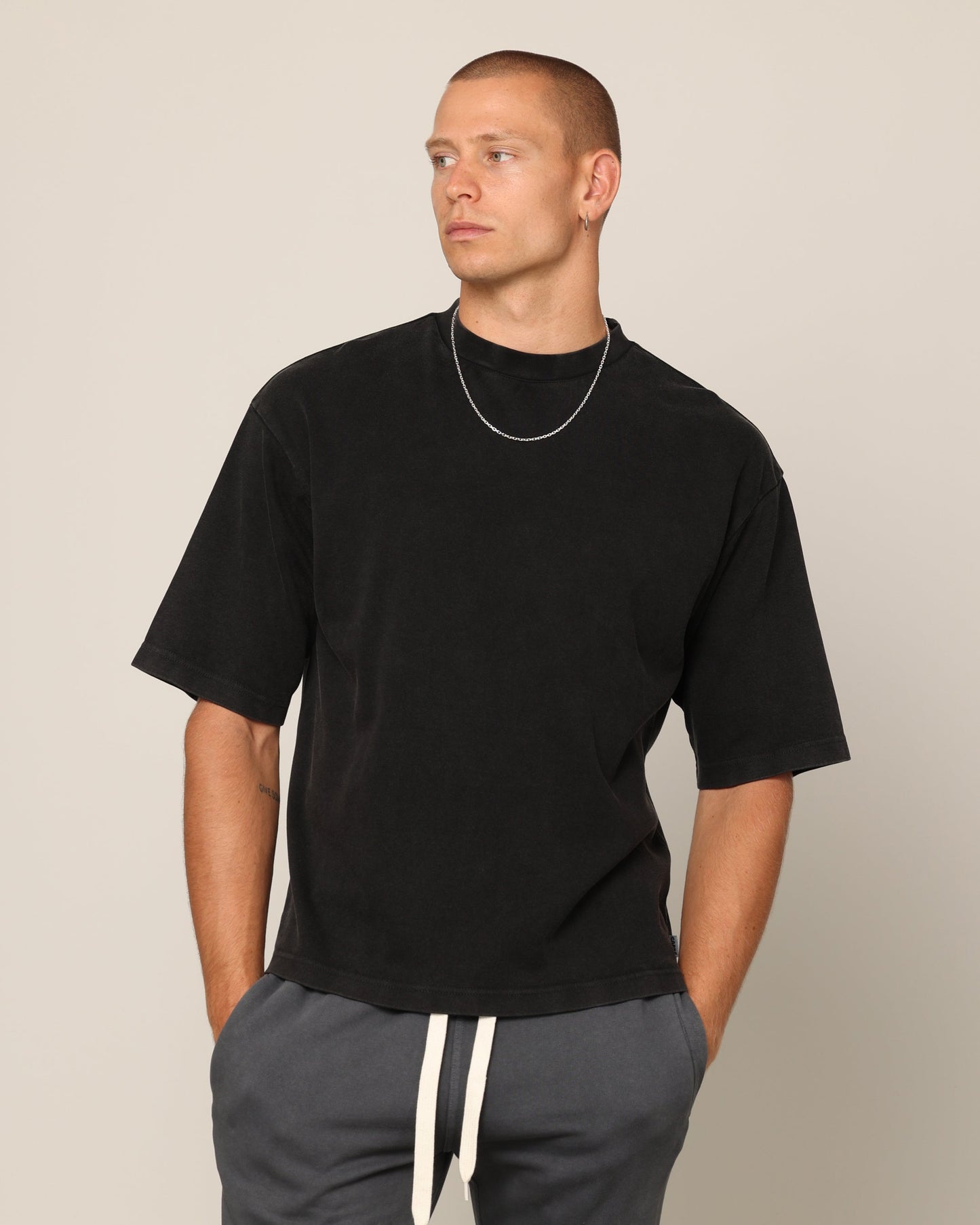 Carr√© Blanc Boxy T-Shirt Black Wash
