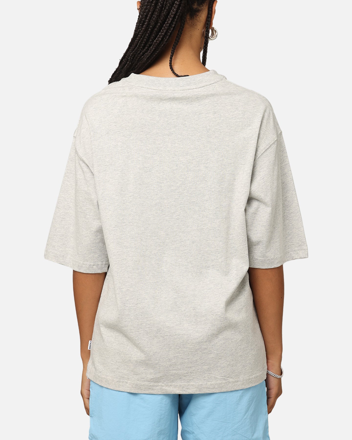 Carre Blanc Boxy T-Shirt Grey Marle Style001
