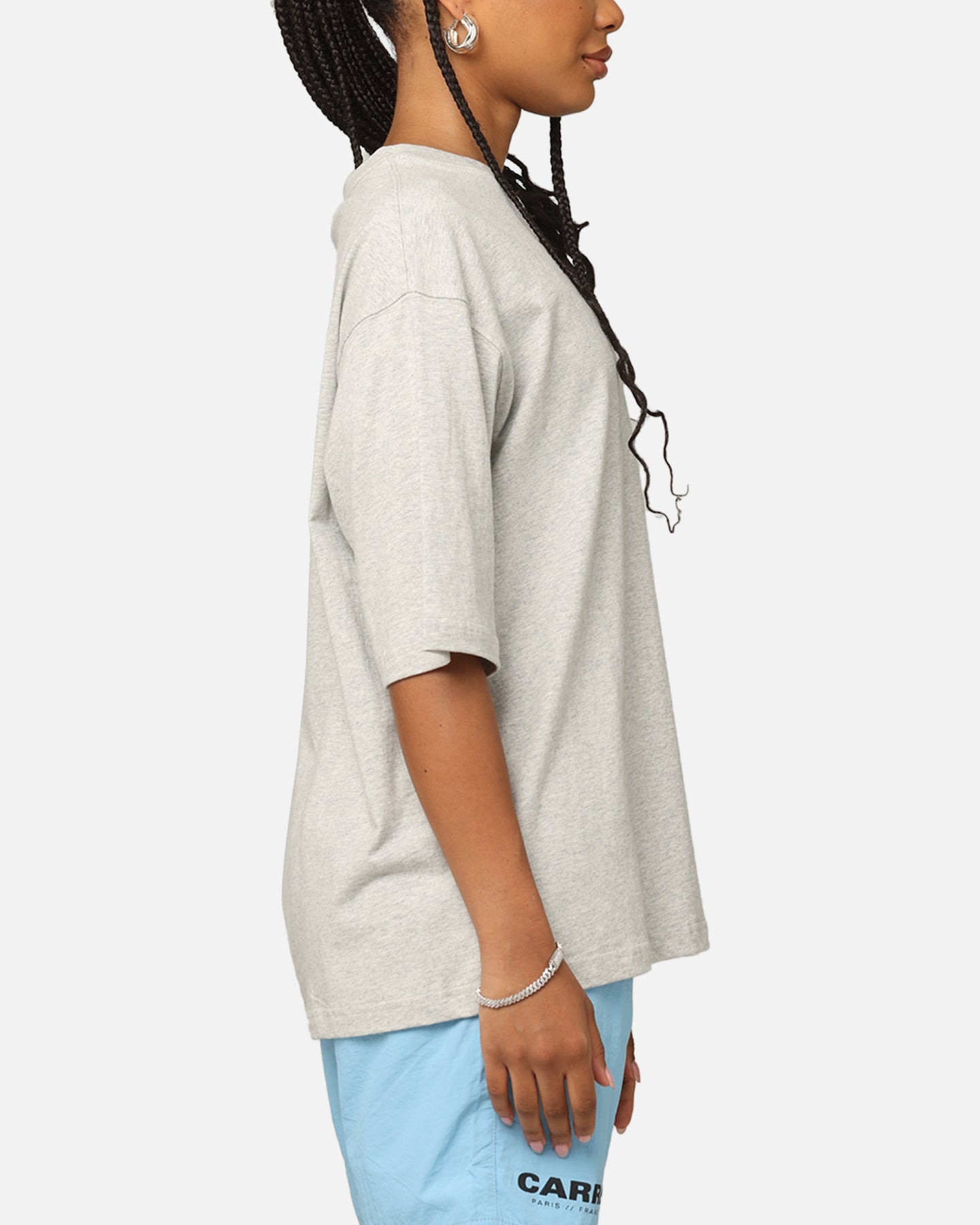 Carre Blanc Boxy T-Shirt Grey Marle Style001