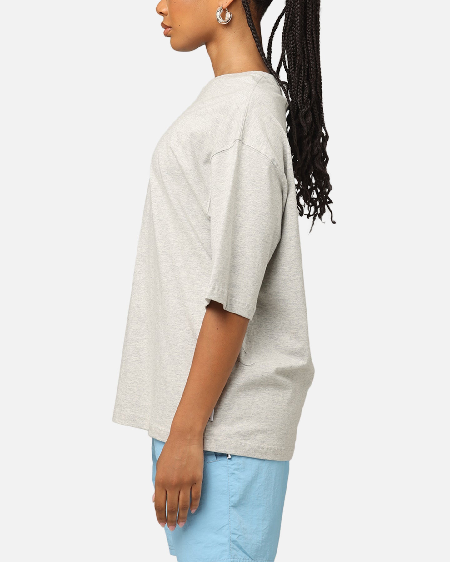 Carre Blanc Boxy T-Shirt Grey Marle Style001