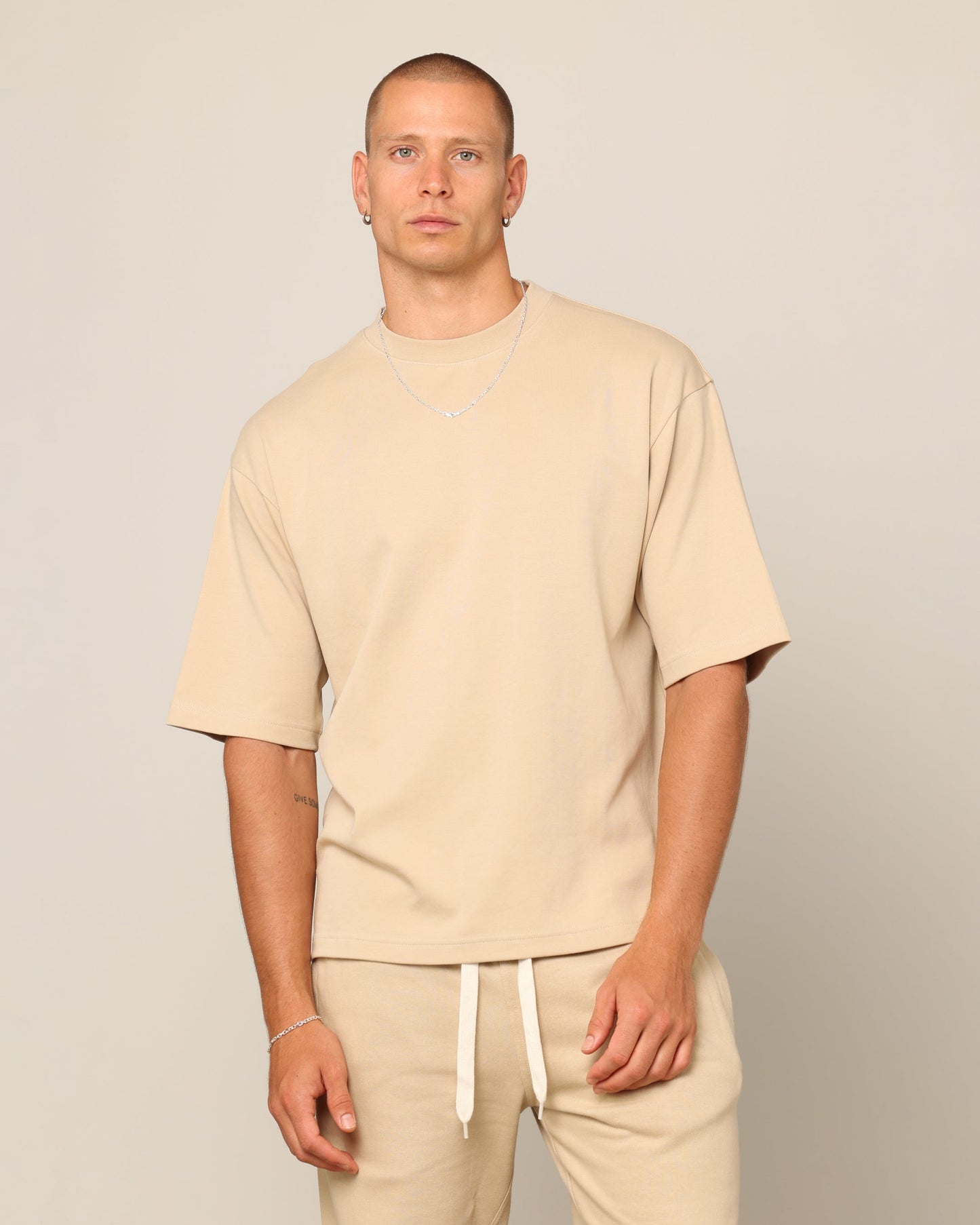 Carr√© Blanc Boxy T-Shirt Stone