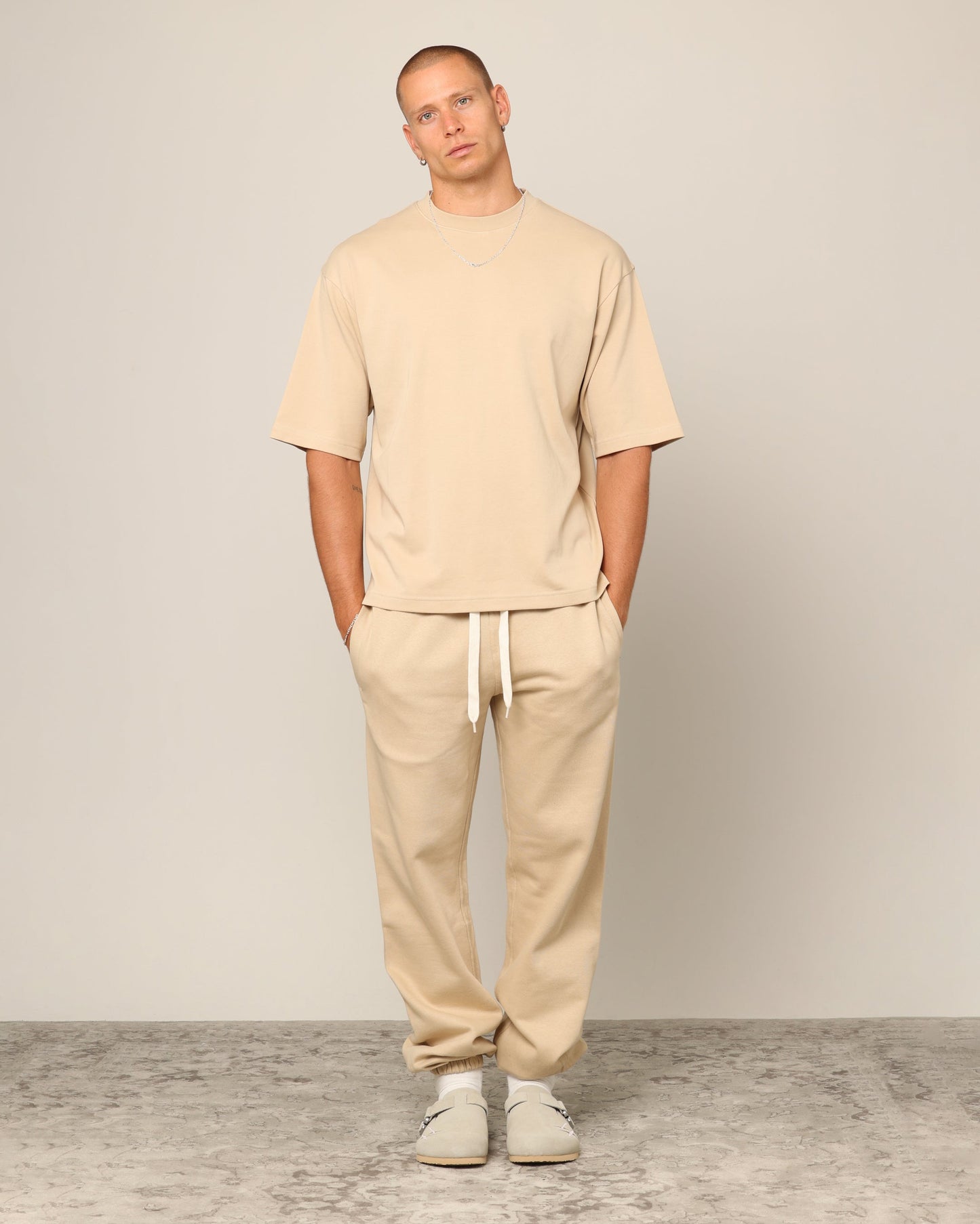 Carr√© Blanc Boxy T-Shirt Stone