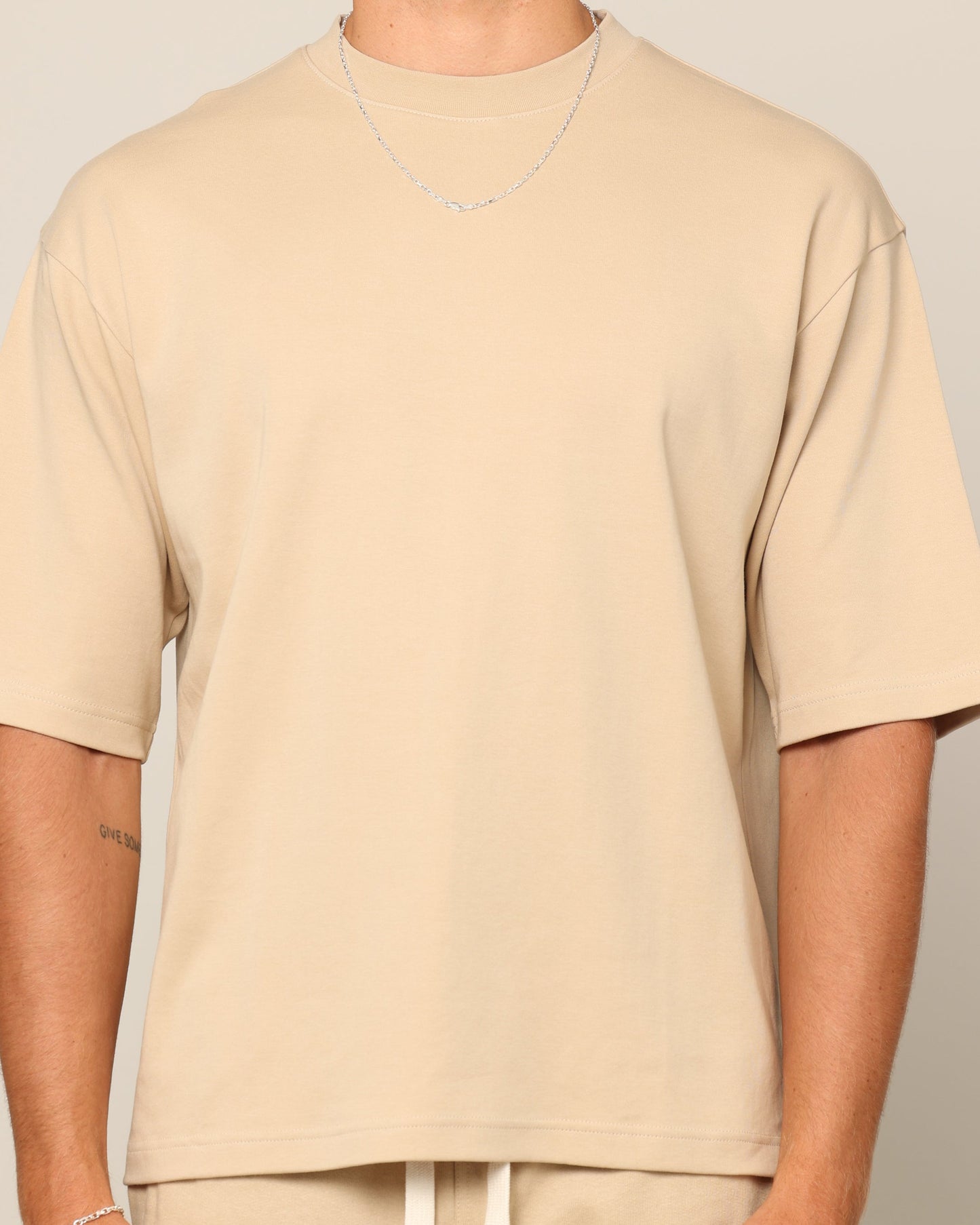 Carr√© Blanc Boxy T-Shirt Stone