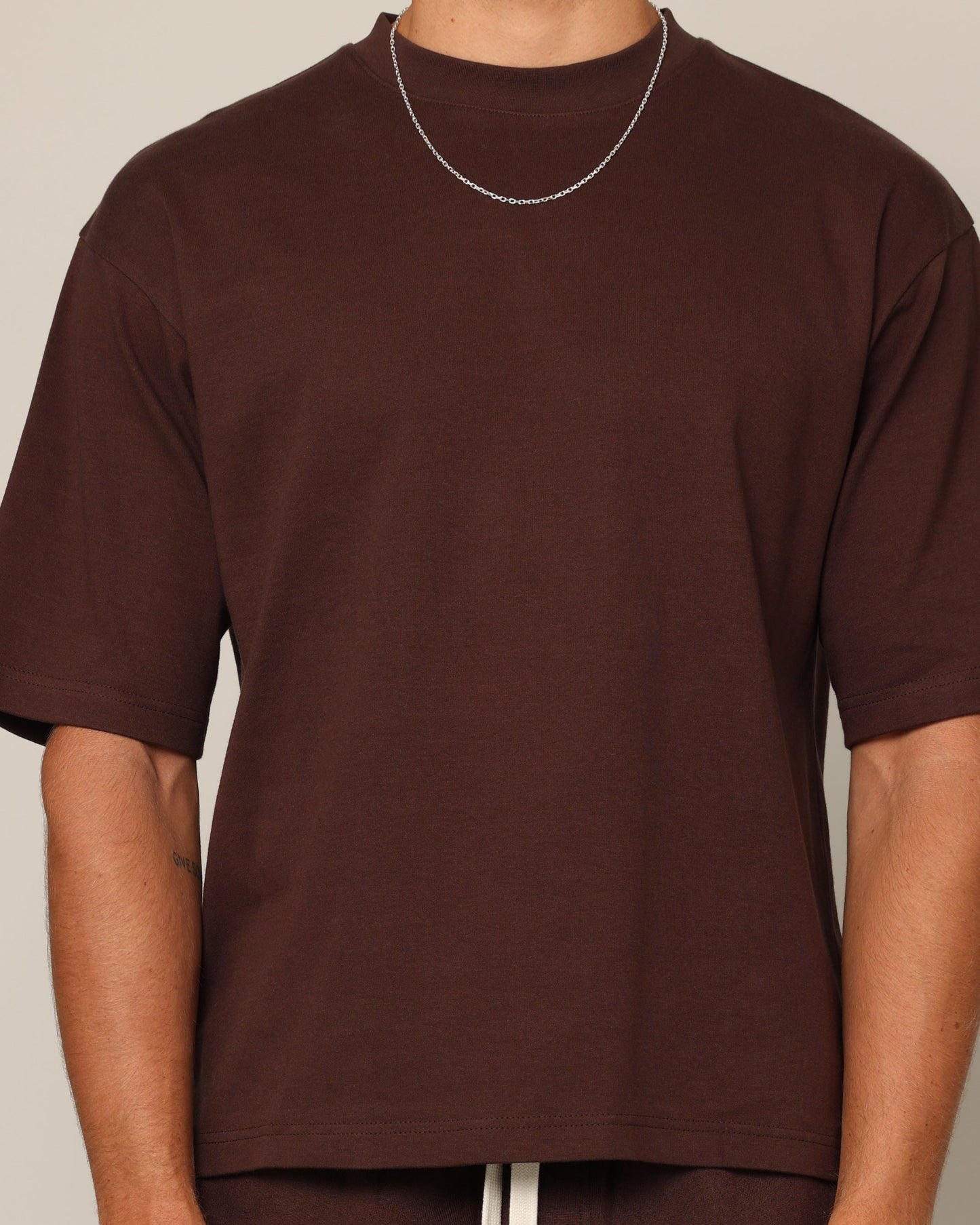 Carr√© Blanc Boxy T-Shirt Brown