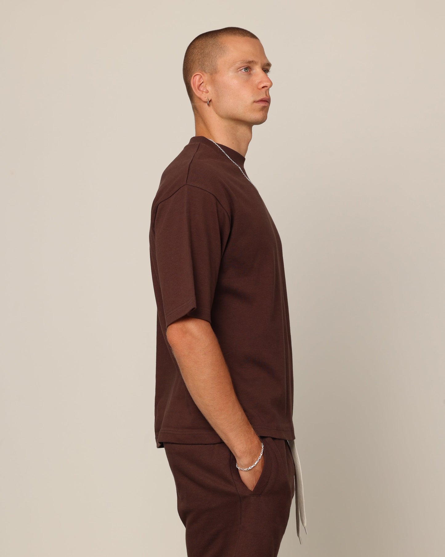 Carr√© Blanc Boxy T-Shirt Brown