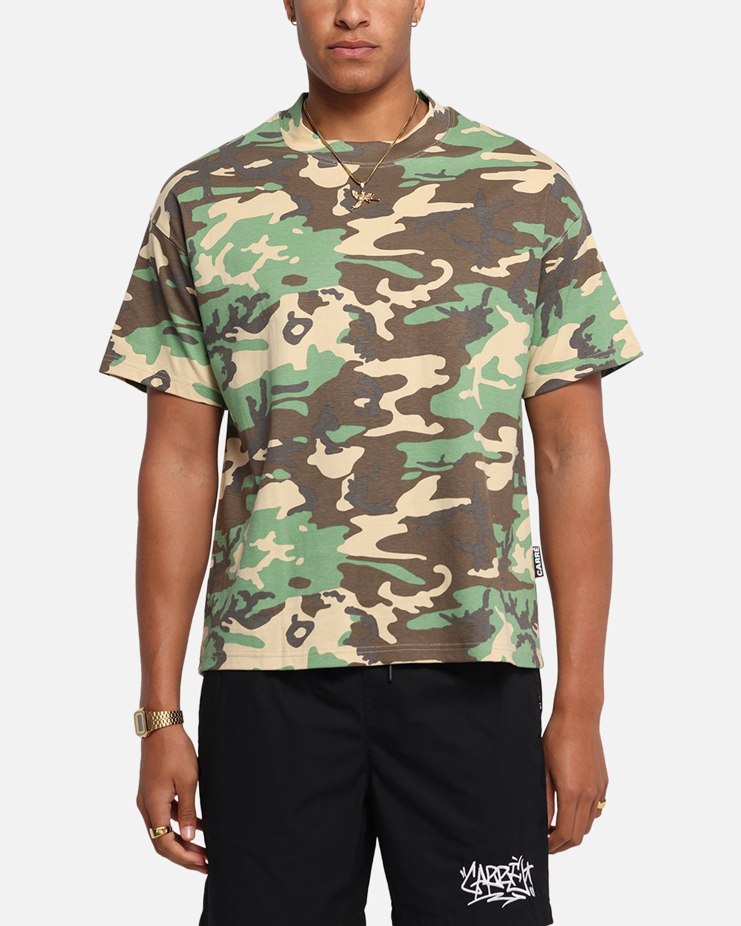 Carr√© Blanc T-Shirt Woodland Camo
