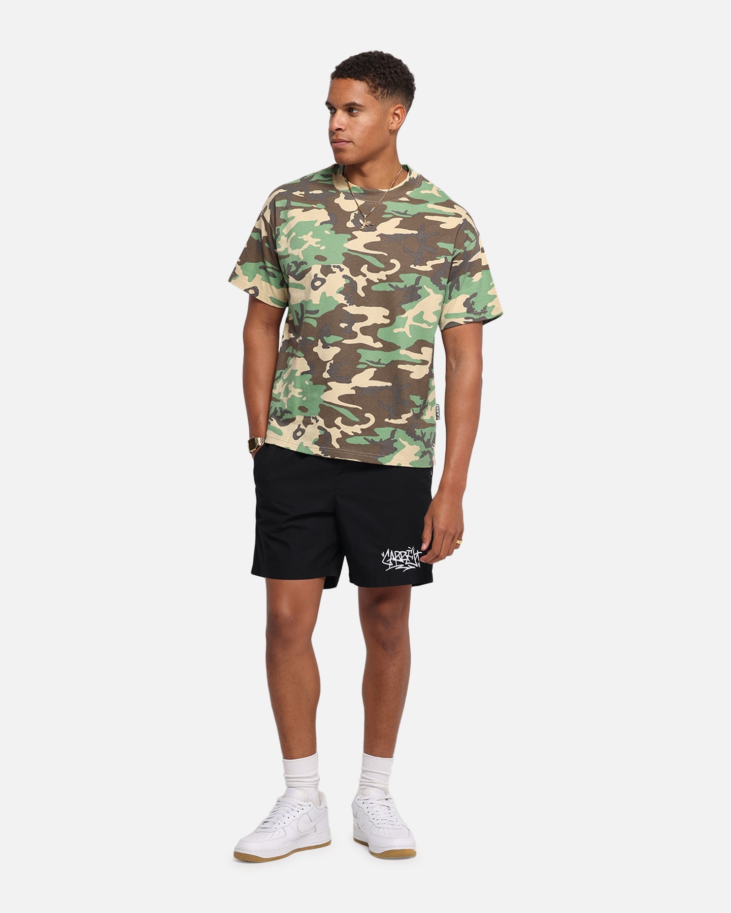 Carr√© Blanc T-Shirt Woodland Camo