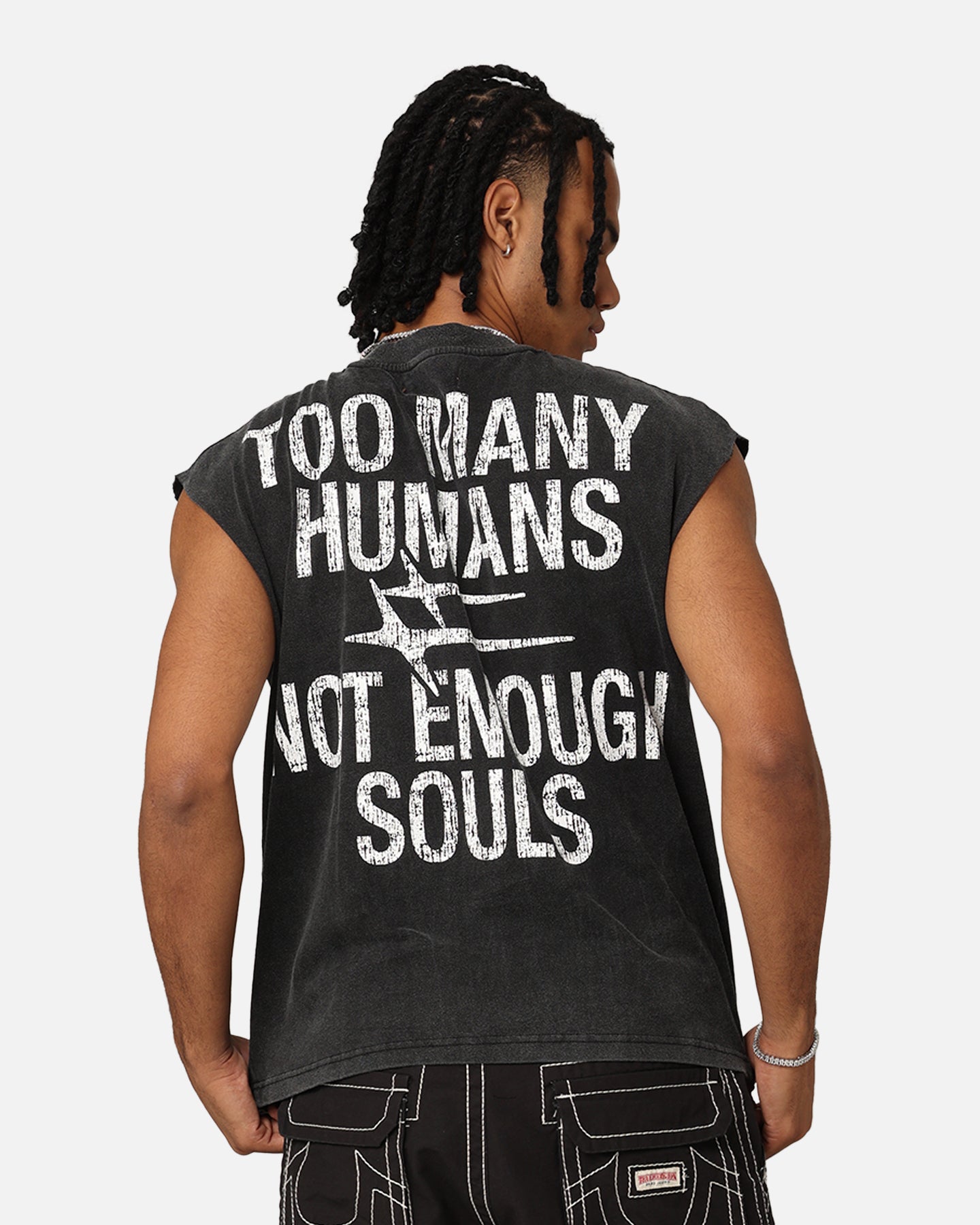 Loiter Soulless Oversized Muscle T-Shirt Vintage Black