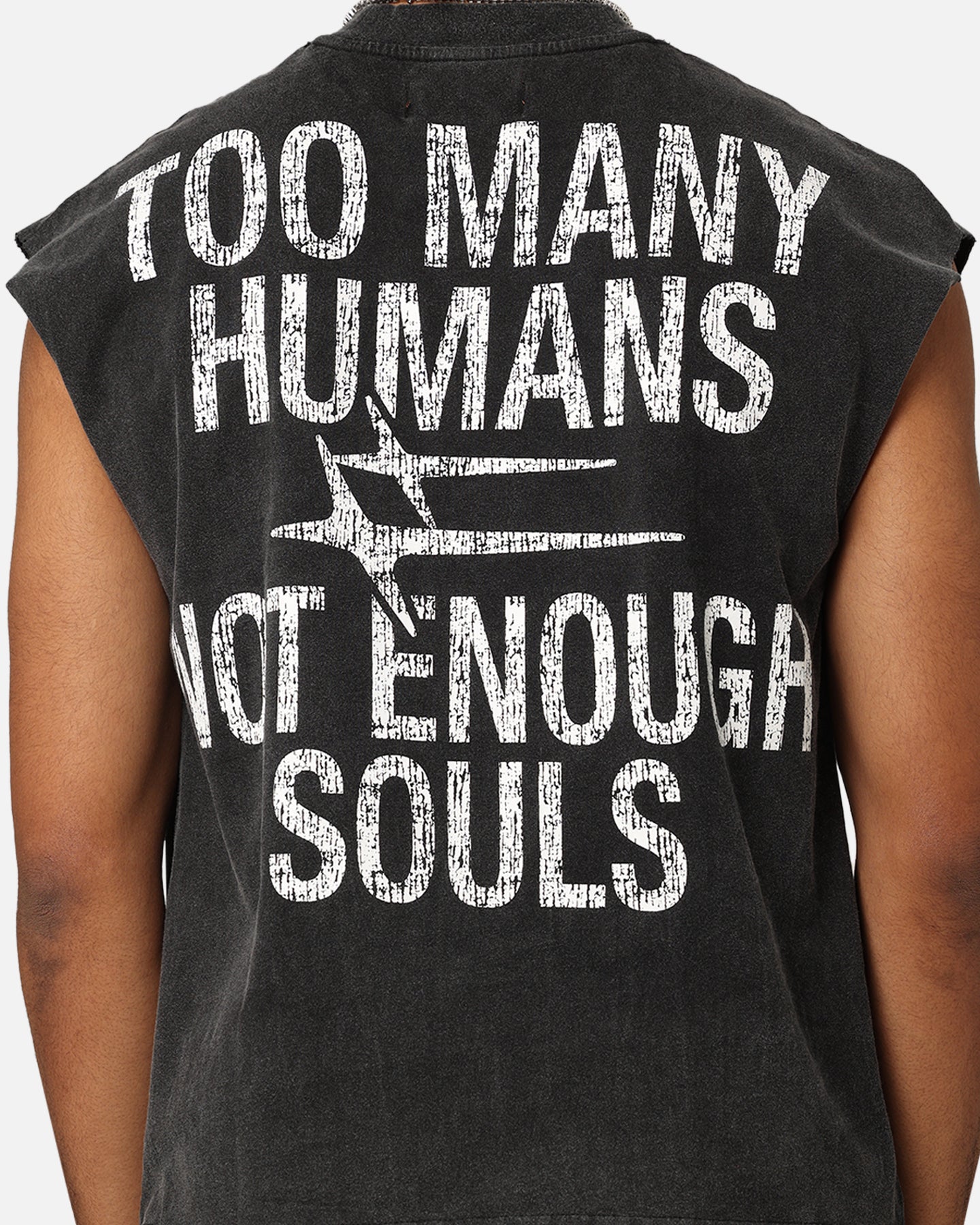 Loiter Soulless Oversized Muscle T-Shirt Vintage Black