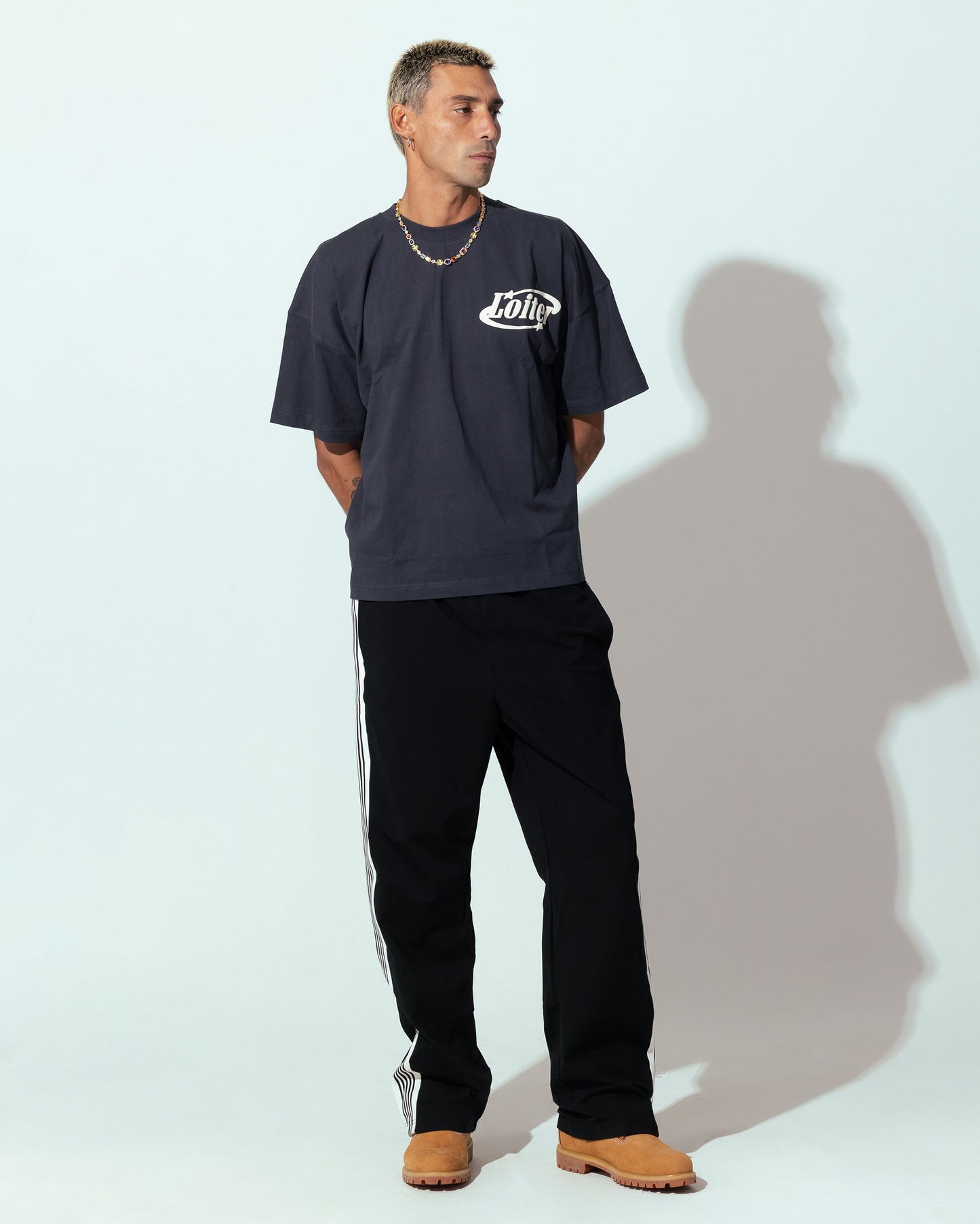 Loiter Repressed Box T-Shirt Charcoal