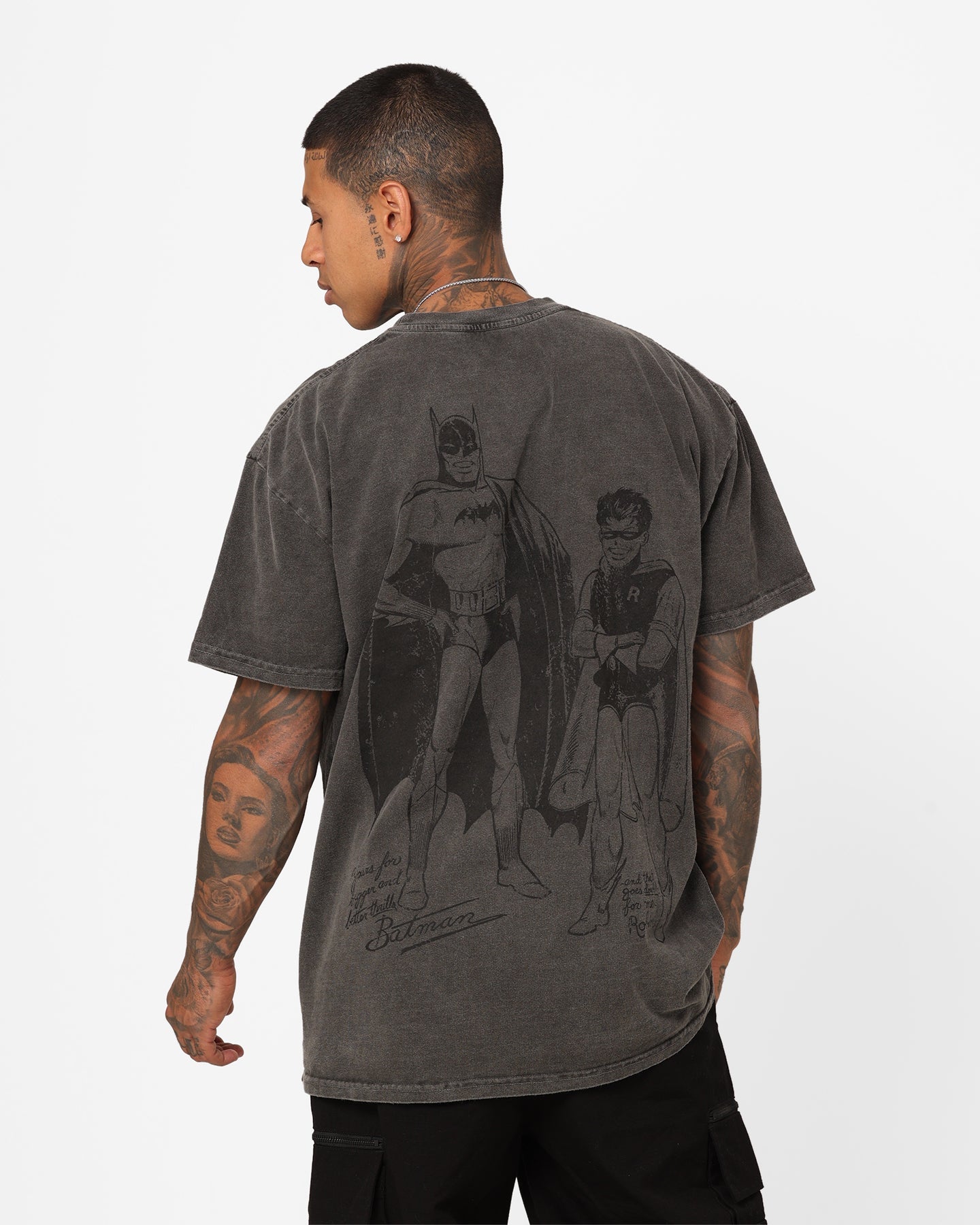 Goat Crew X DC Batman Issue #01 Noir Heavyweight Vintage T-Shirt Black Wash