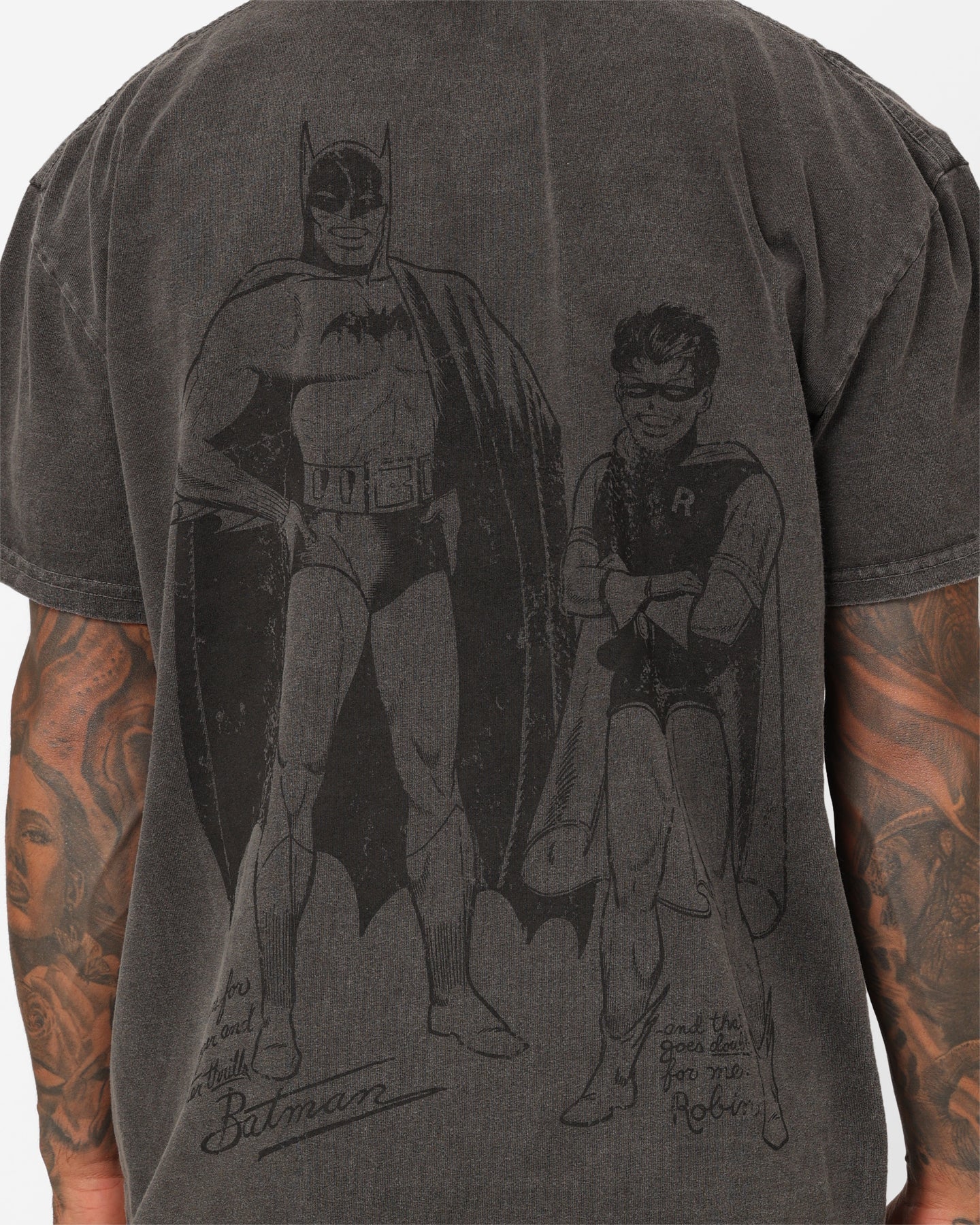 Goat Crew X DC Batman Issue #01 Noir Heavyweight Vintage T-Shirt Black Wash