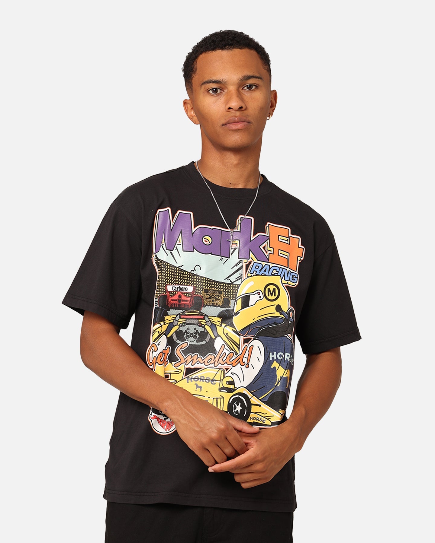 Market Express Racing T-Shirt Washed Black