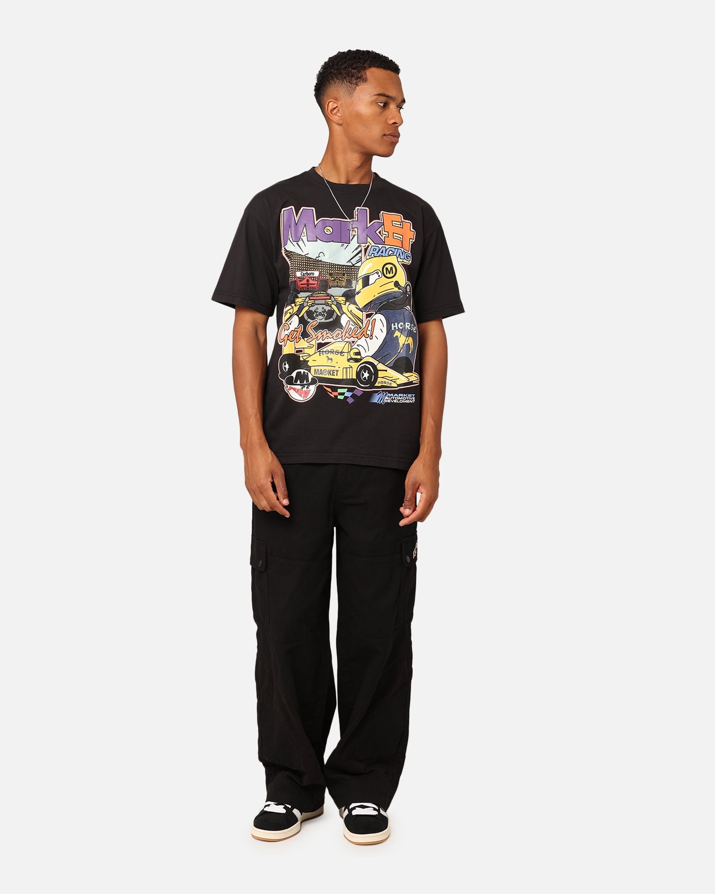 Market Express Racing T-Shirt Washed Black