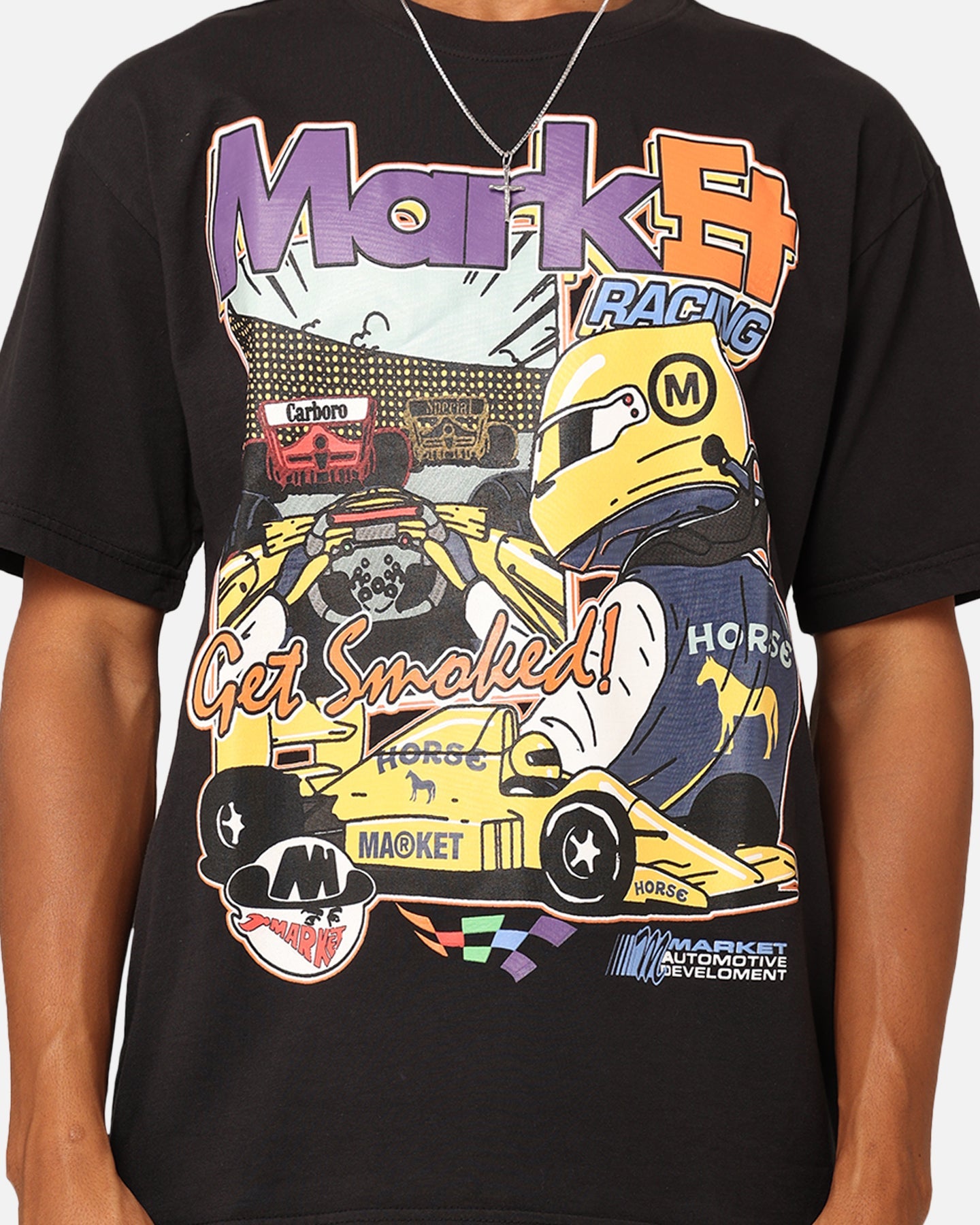 Market Express Racing T-Shirt Washed Black