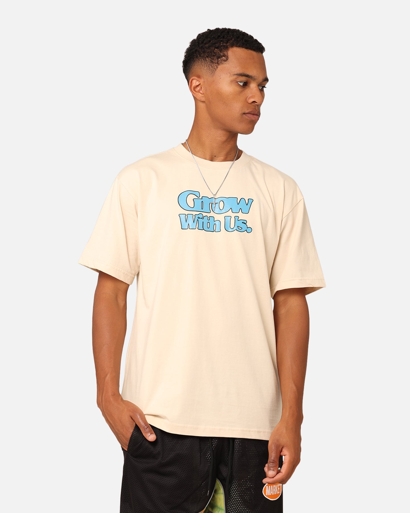 Market Grow With Us T-Shirt Ecru