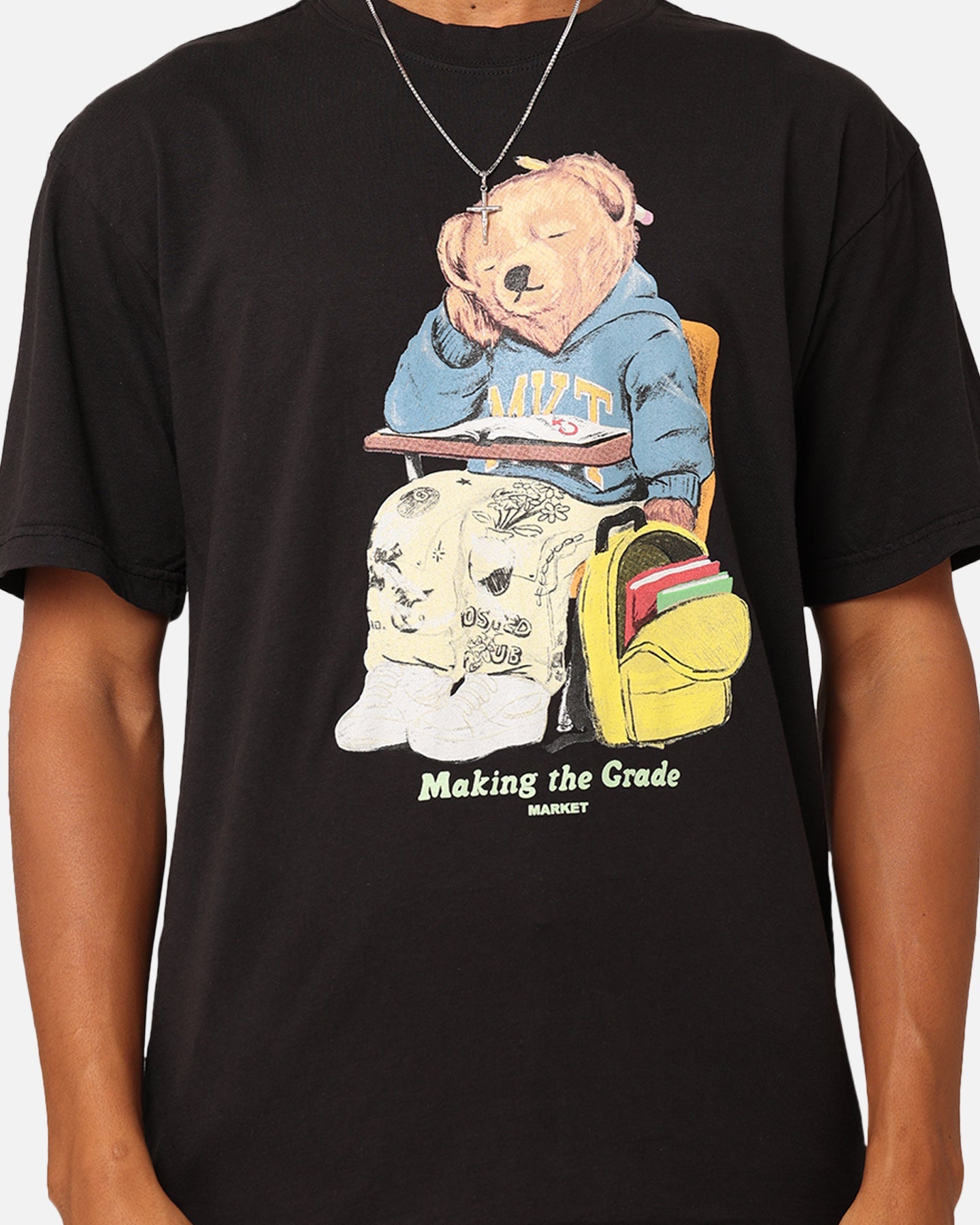 Market Making The Grade Bear T-Shirt Washed Black