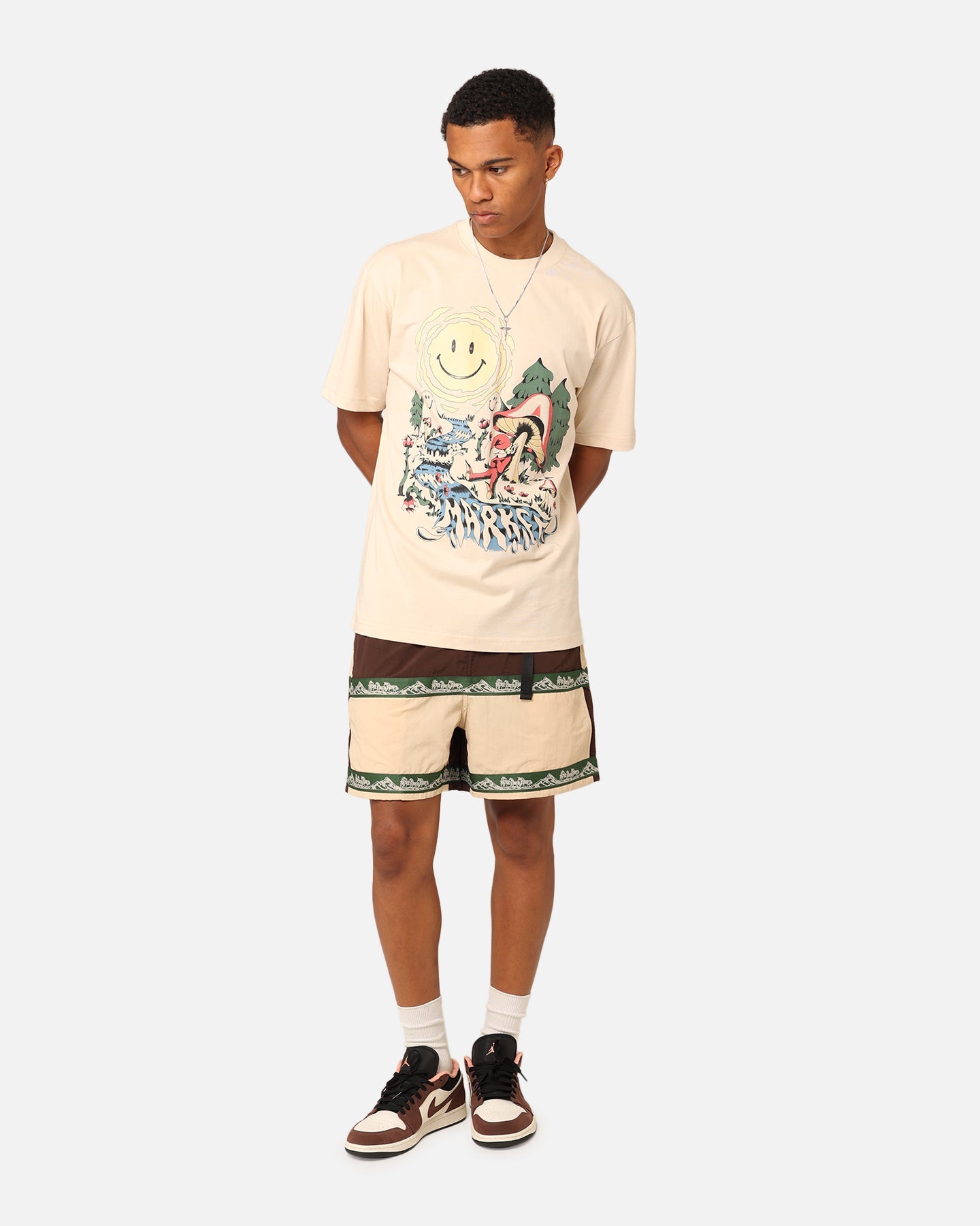 Market Smiley Quiet Time T-Shirt Ecru