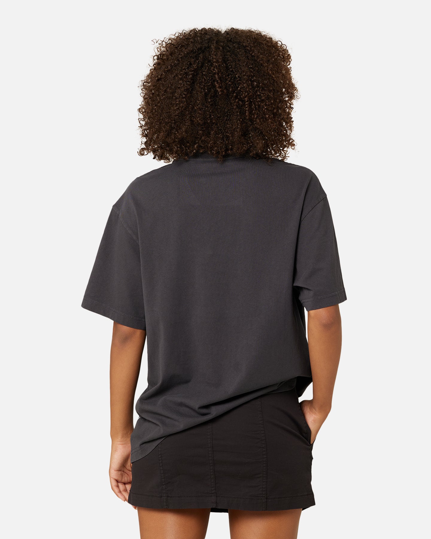 Mitchell & Ness Women's Los Angeles Lakers Arch Logo T-Shirt Faded Black