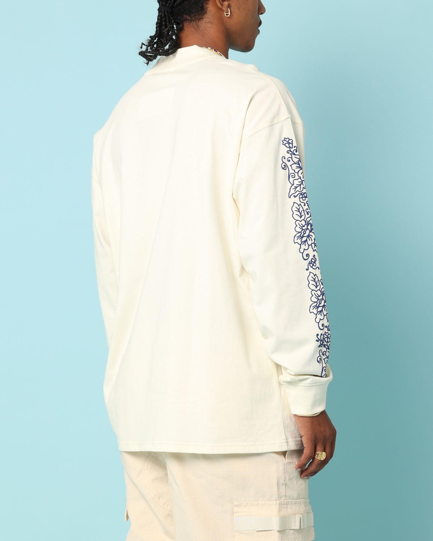 Carr√© Botanical Oversized Long Sleeve T-Shirt Off White