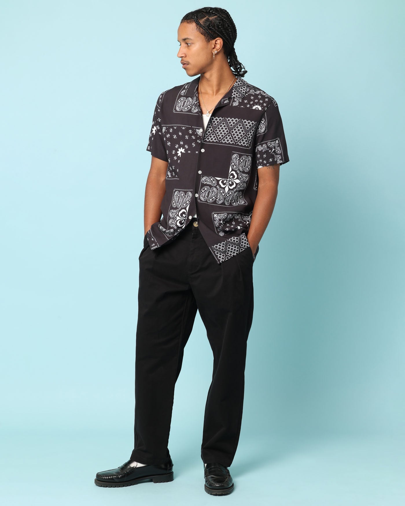 Carr√© Fragment Button Up Shirt Black