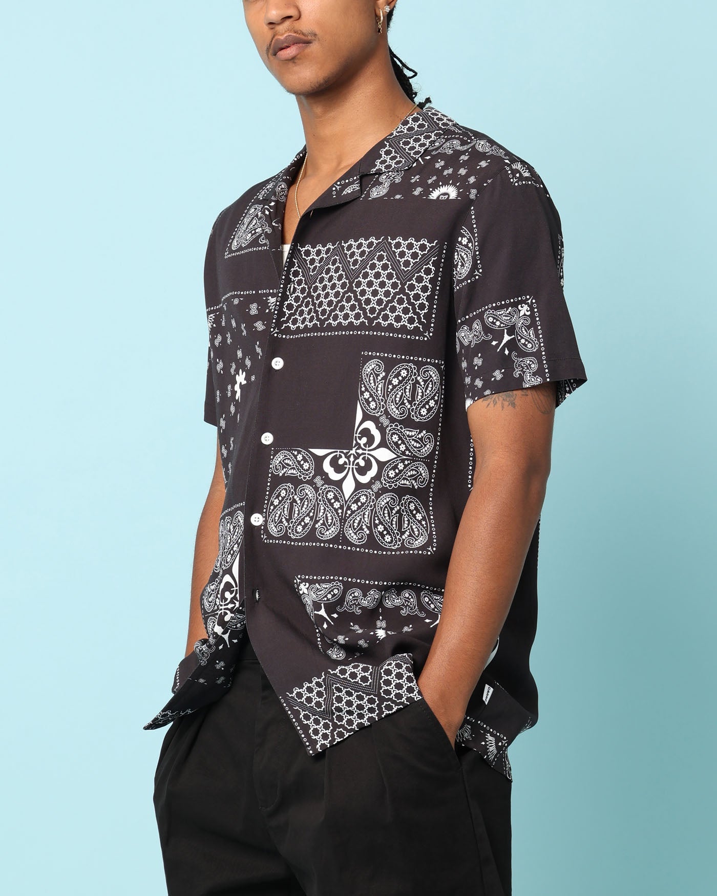 Carr√© Fragment Button Up Shirt Black