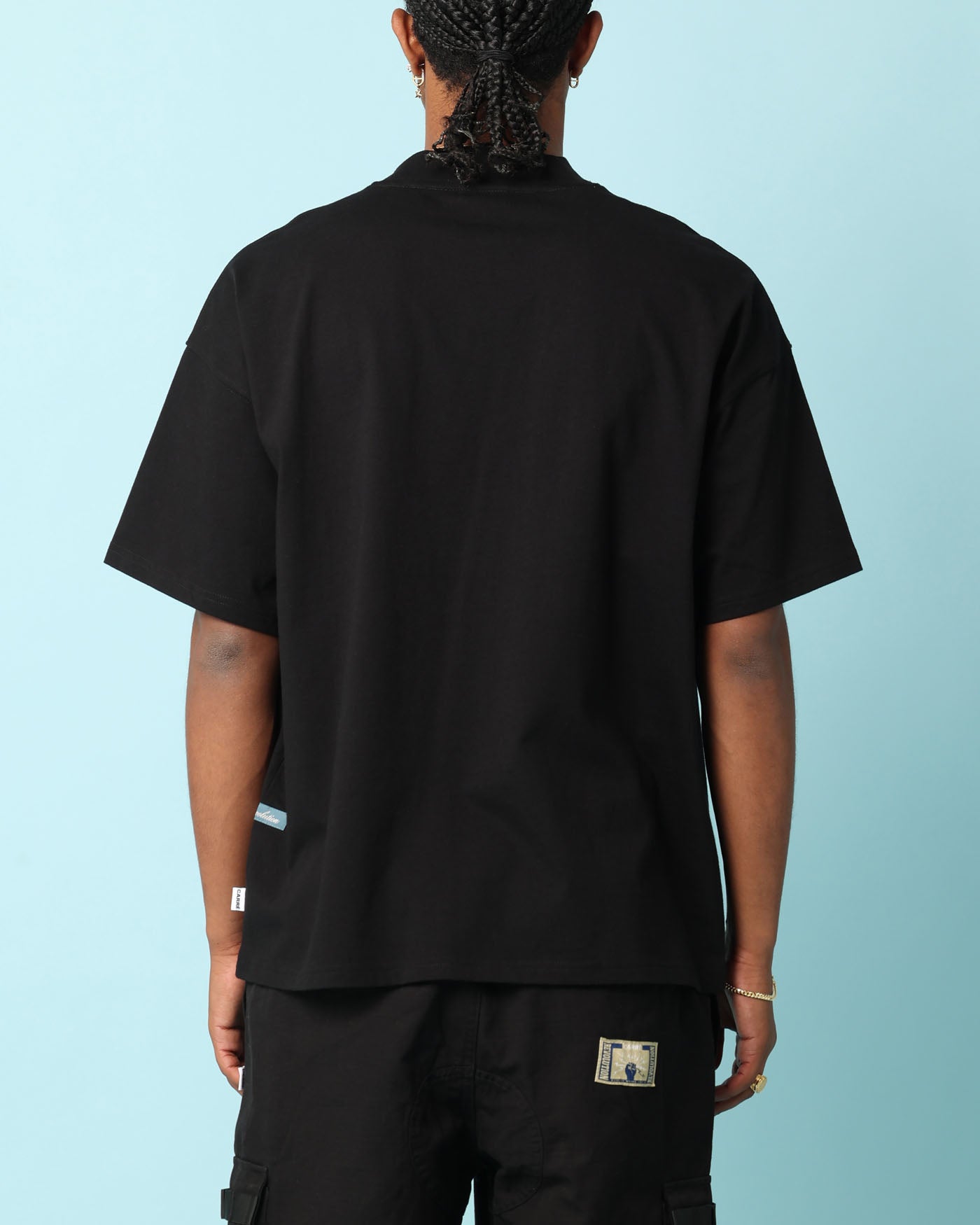 Carr√© Patchwork Oversized T-Shirt Black
