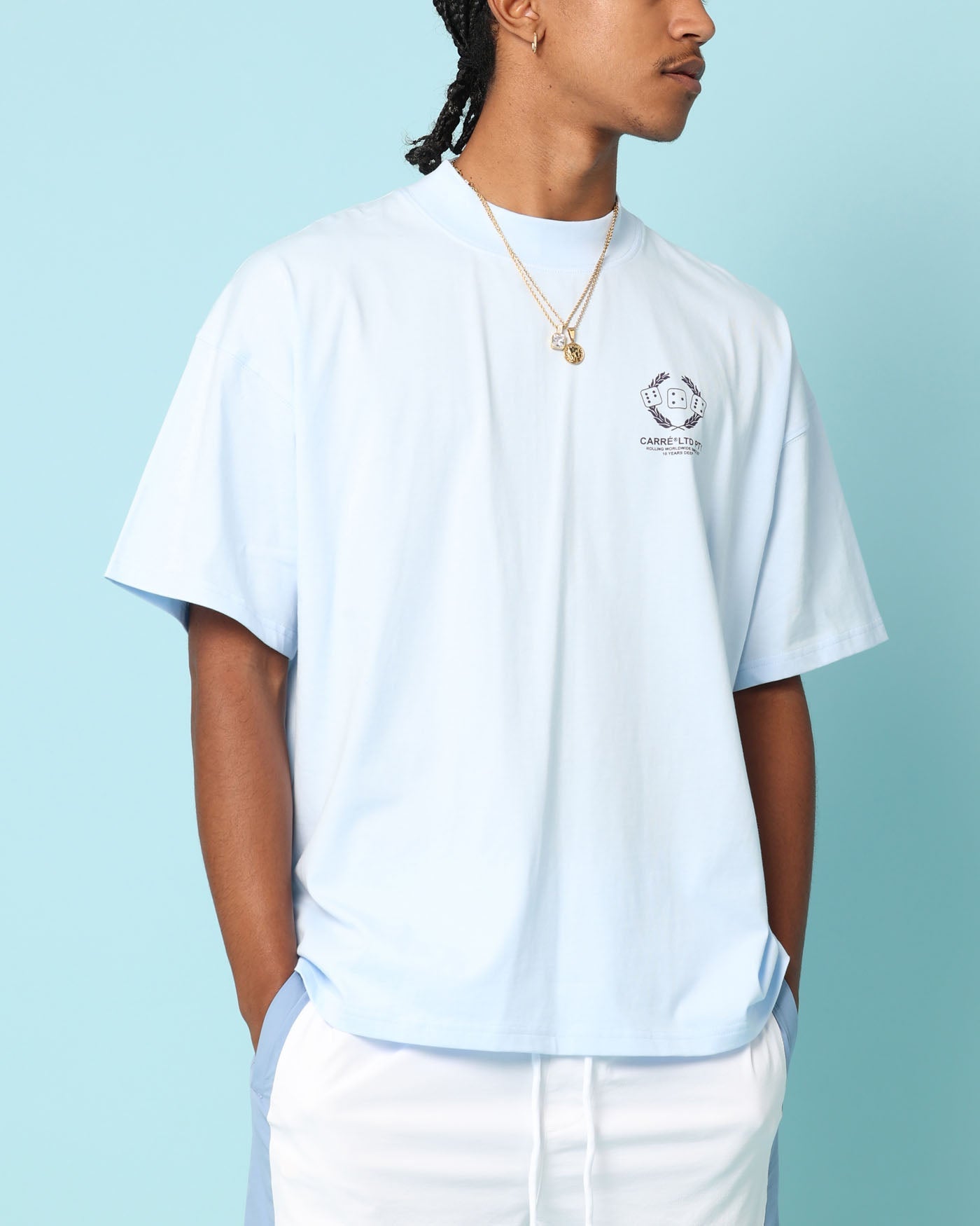 Carr√© Players Oversized T-Shirt Light Blue