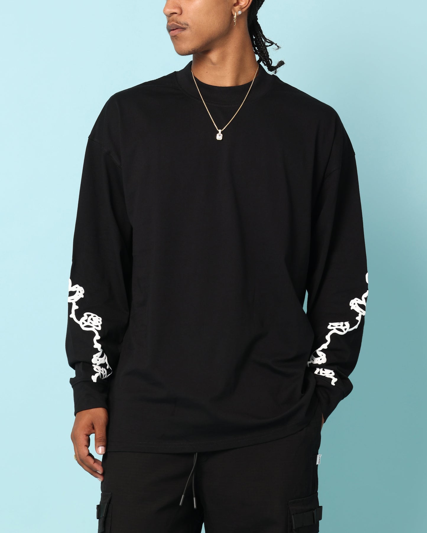 Carr√© Rosebowl Oversized Long Sleeve T-Shirt Black