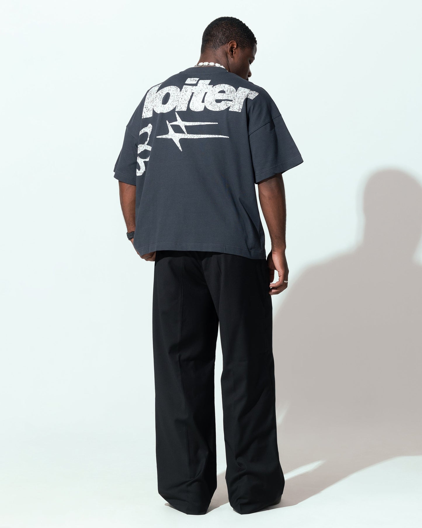 Loiter Flowerbed Box T-Shirt Charcoal