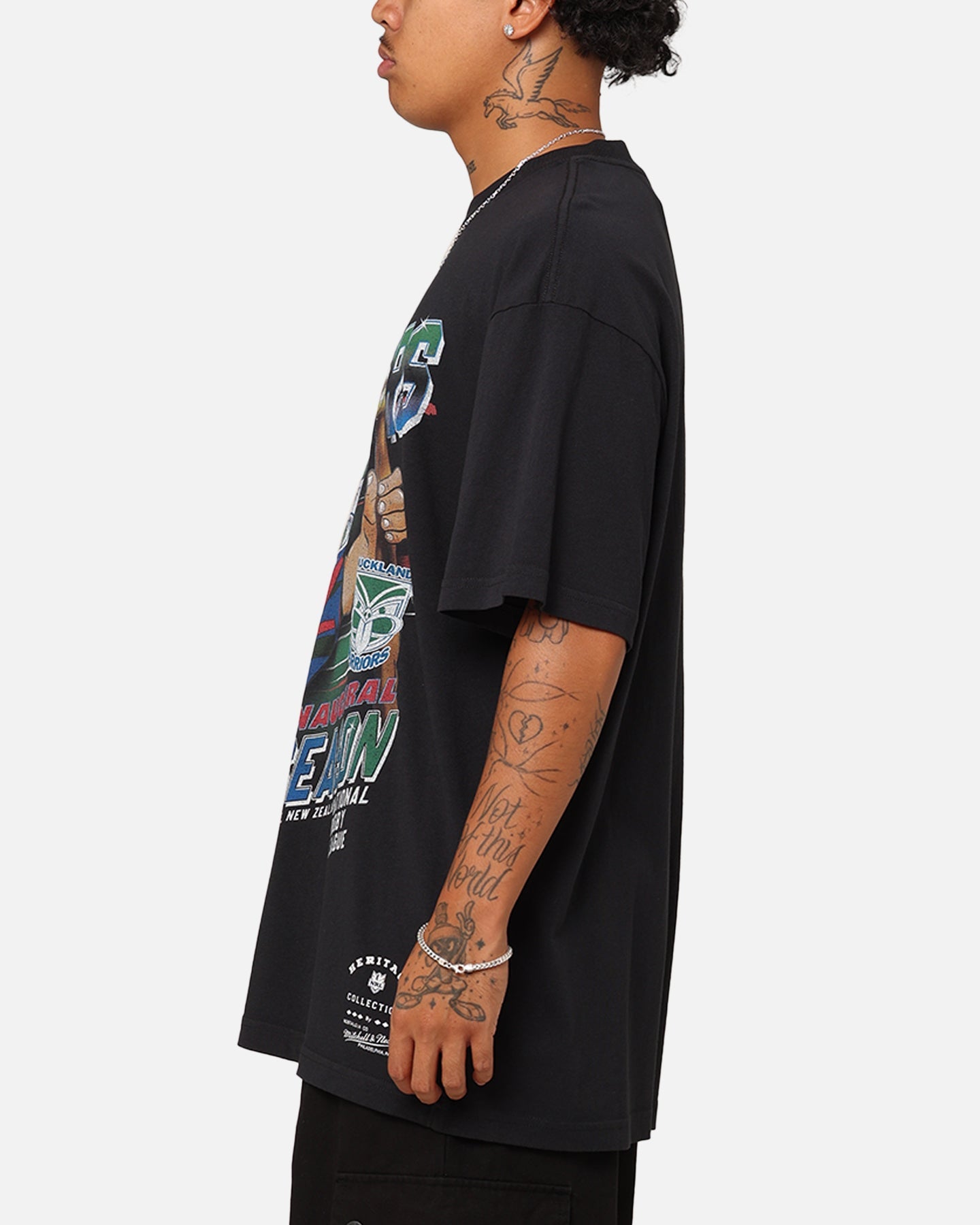 Mitchell & Ness New Zealand Warriors Inaugural Season T-Shirt Faded Black