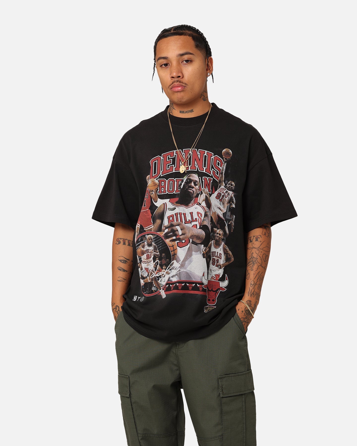 Mitchell & Ness Chicago Bulls Dennis Rodman Player T-Shirt Black