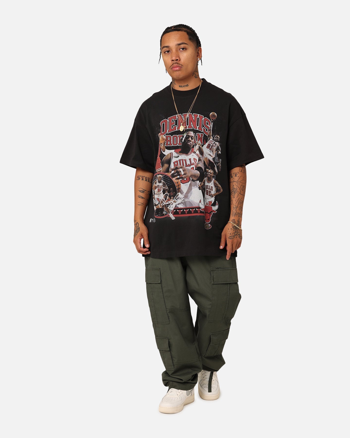 Mitchell & Ness Chicago Bulls Dennis Rodman Player T-Shirt Black