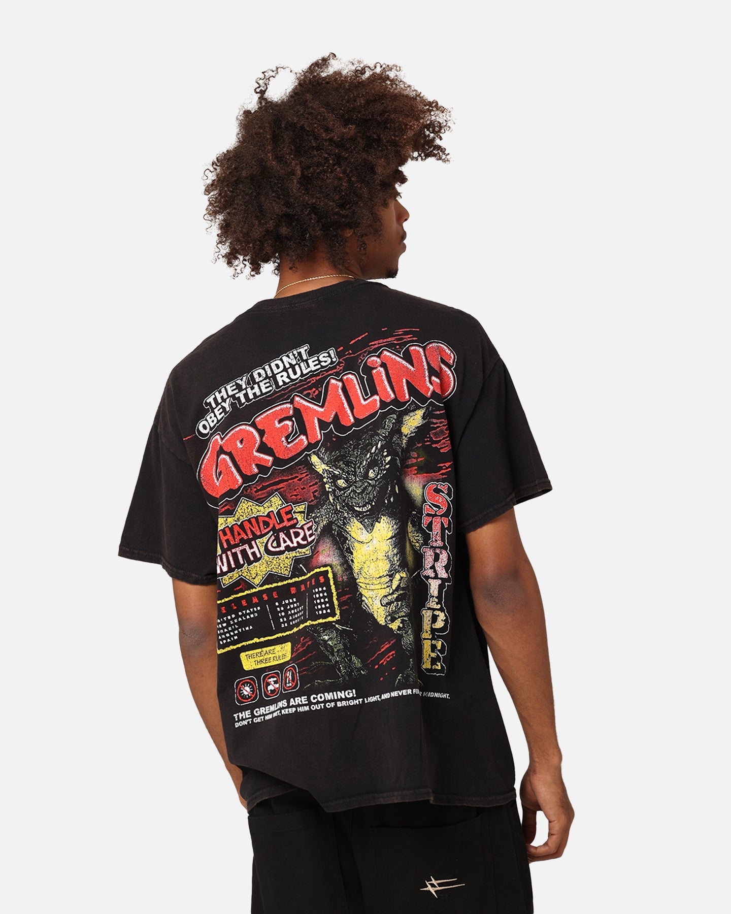 Goat Crew X Gremlins Gremlins Obey Vintage T-Shirt Black Wash