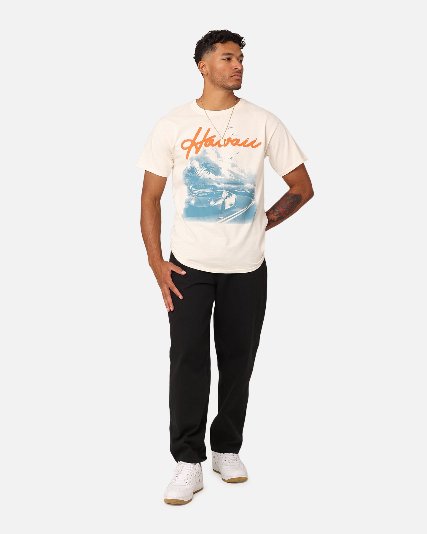 Goat Crew Hawaii Car T-Shirt Off White
